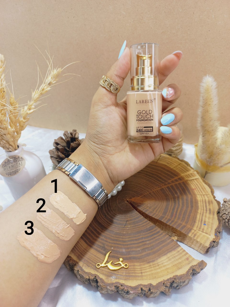 کرم پودر ضد آب کلاژن لارین LAREEN اصلی (کیفیت و پوشش عالی)