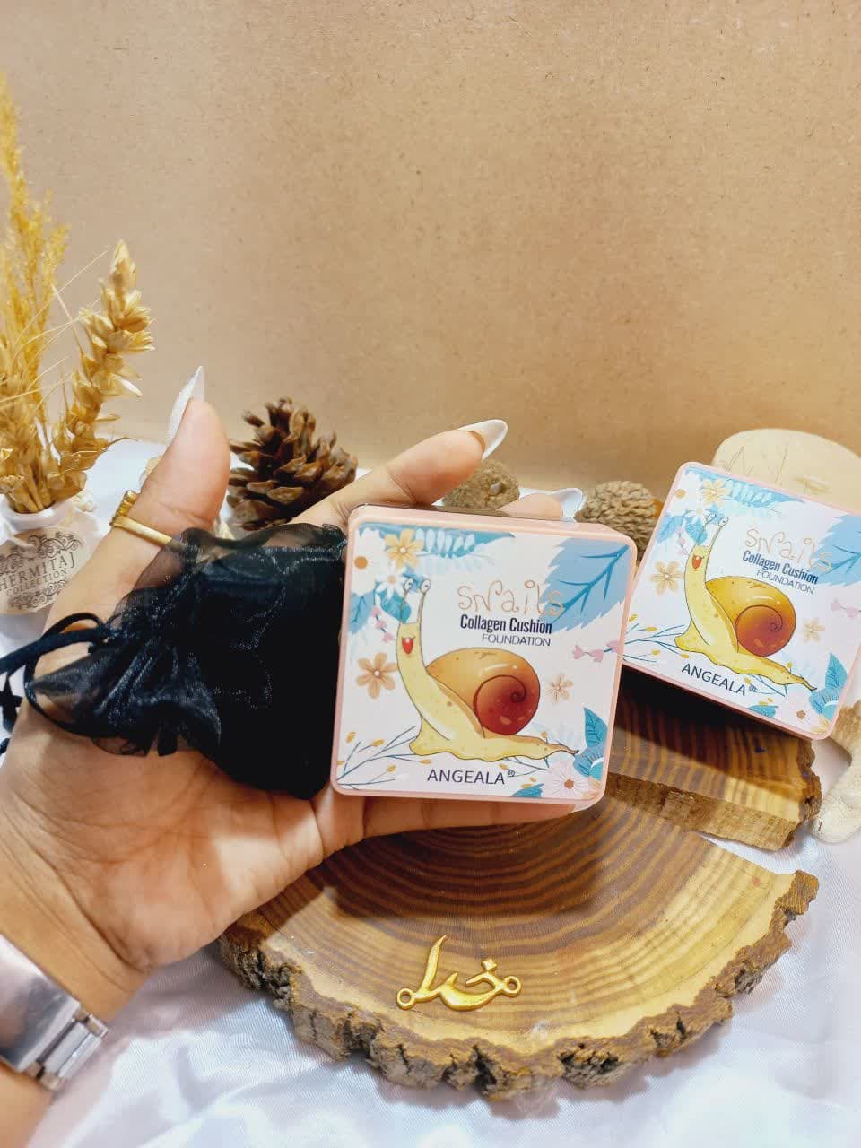 کوشن حلزون کلاژن اورجینال به همراه پد قارچی ANGEALA کد 2121