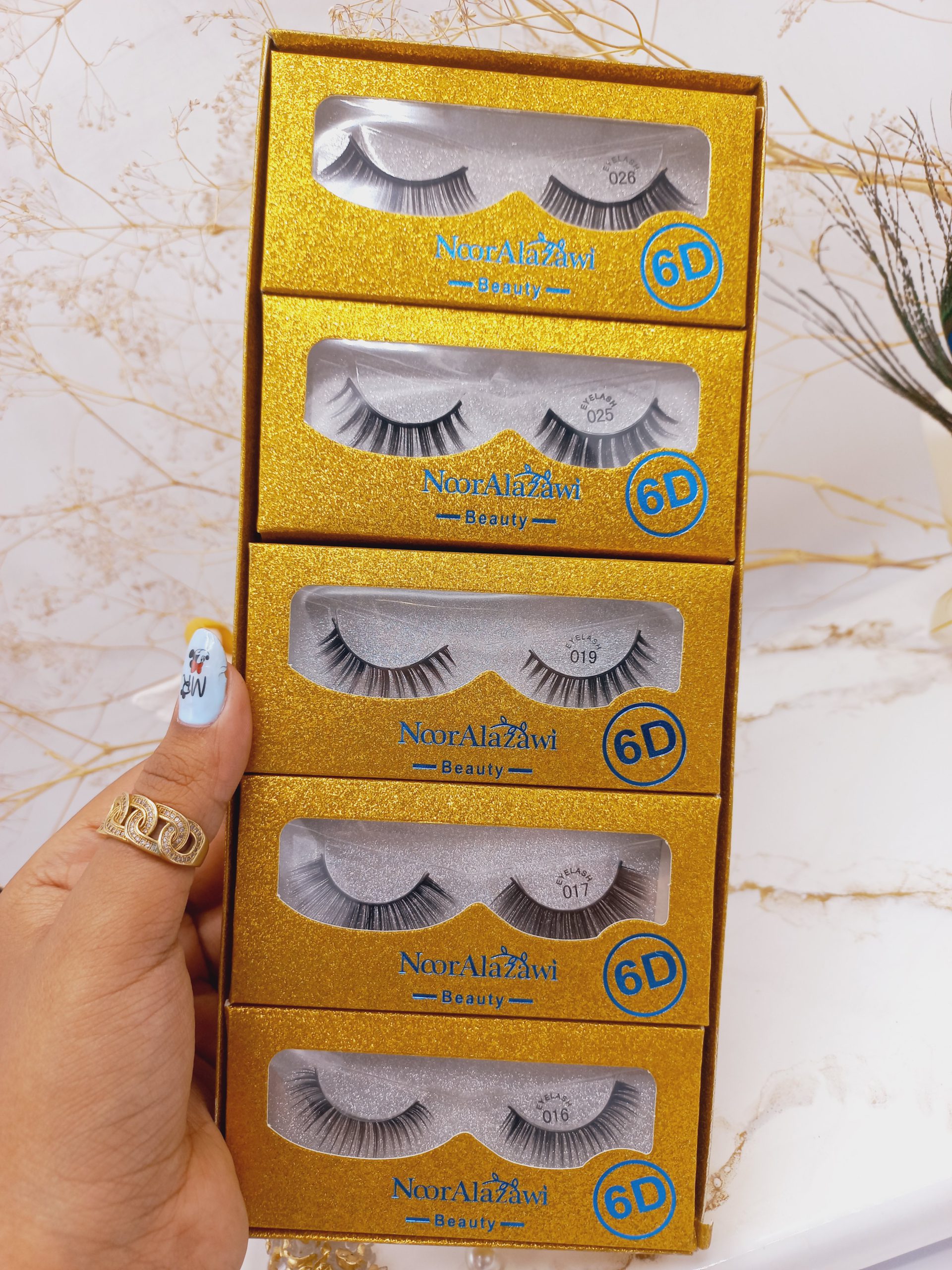 مژه مصنوعی NoorAlazawi beauty 9D کد JM03 کارتن طلایی