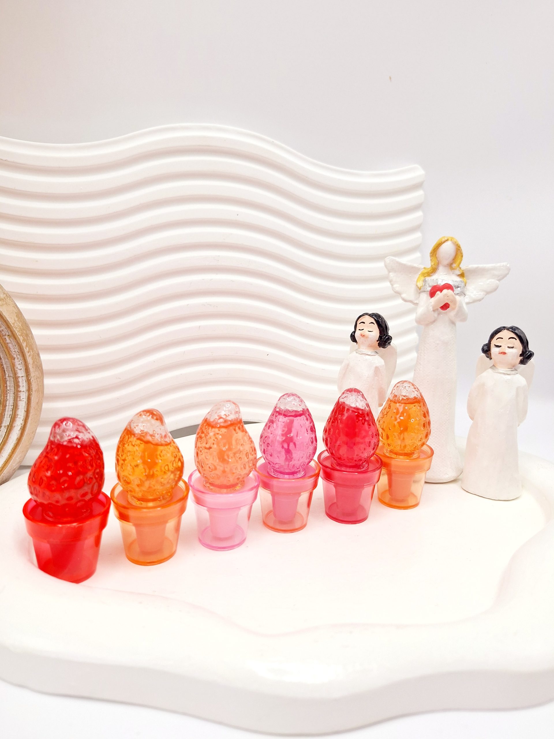 برق لب توت فرنگی طرح گلدون Barin کد 1009