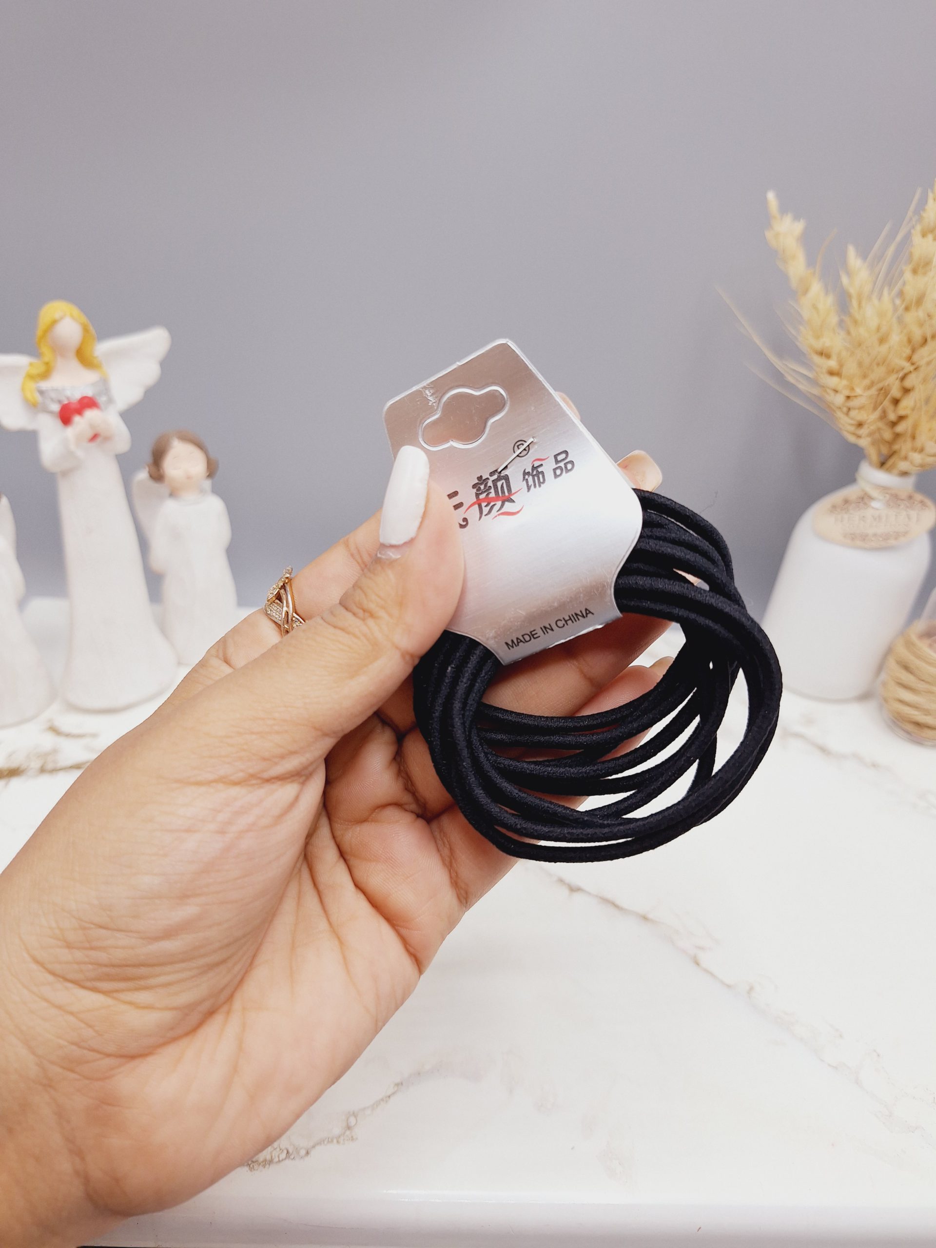 کش مو 8 تایی طرح ساده رنگ مشکی کد 0012