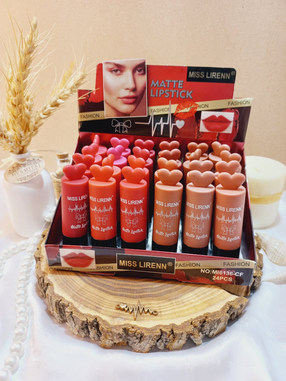 رژ جامد پرطرفدار میس لرن MISS LIRENN کد 6136