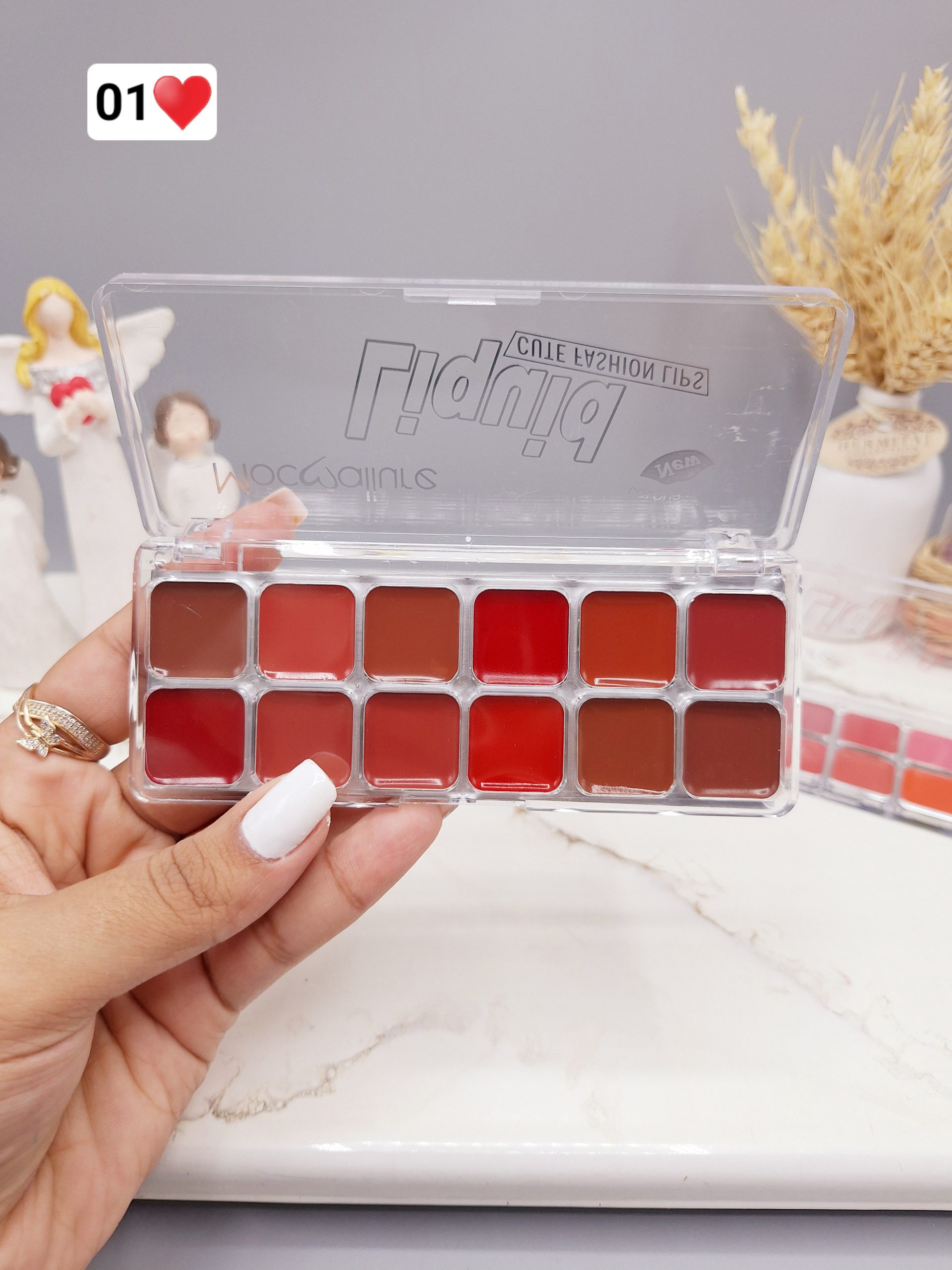 پالت رژ لب 12 تایی کیفیت عالی برند Moccallure کد 3661