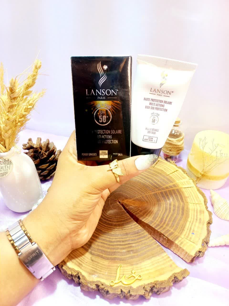 کرم ضد آفتاب لانسون اصلی درجه یک spf50 مخصوص آقایان ساخت فرانسه