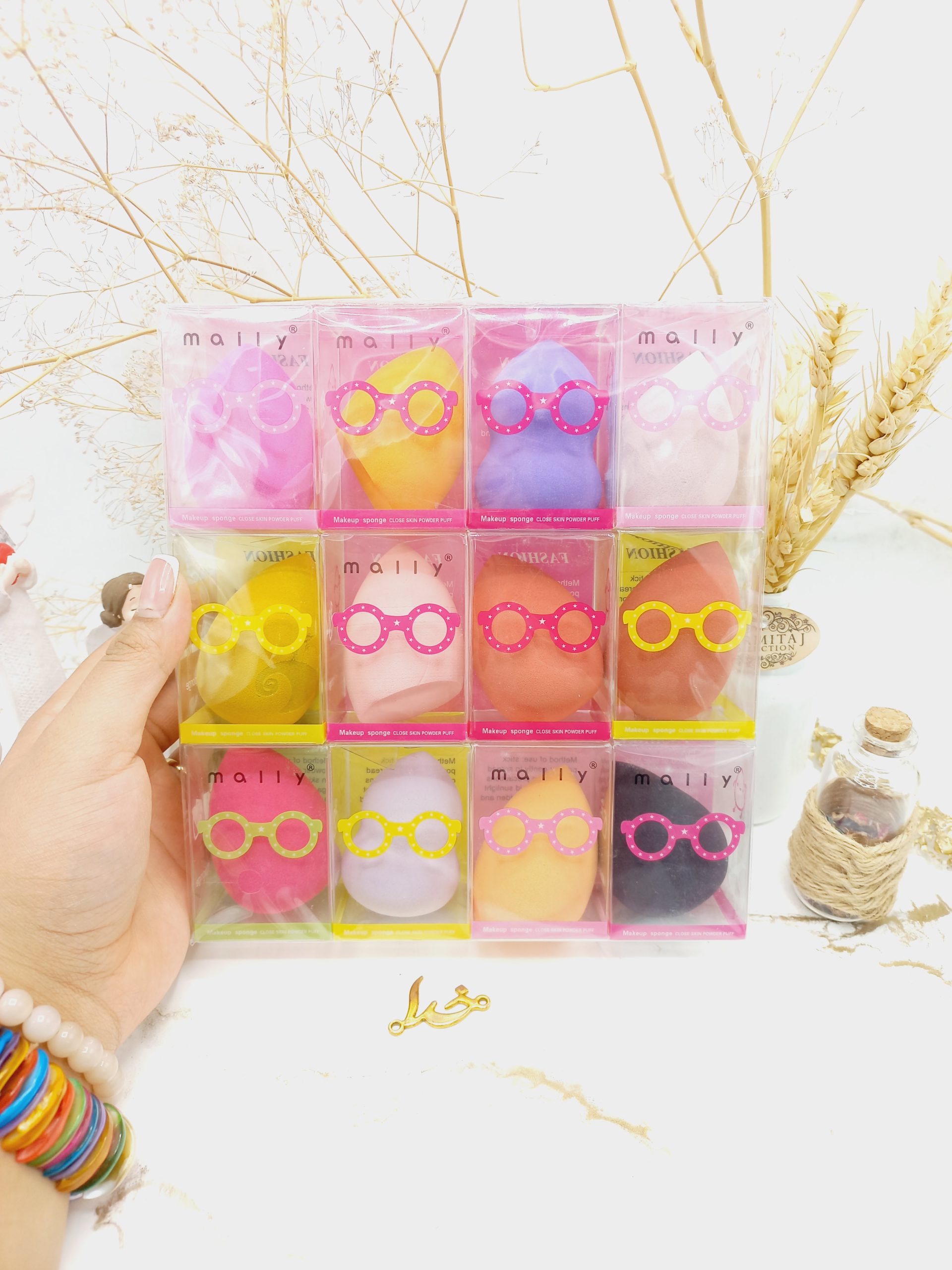 پد آرایشی تخم مرغی با کیفیت ماللی  mally کد 8041