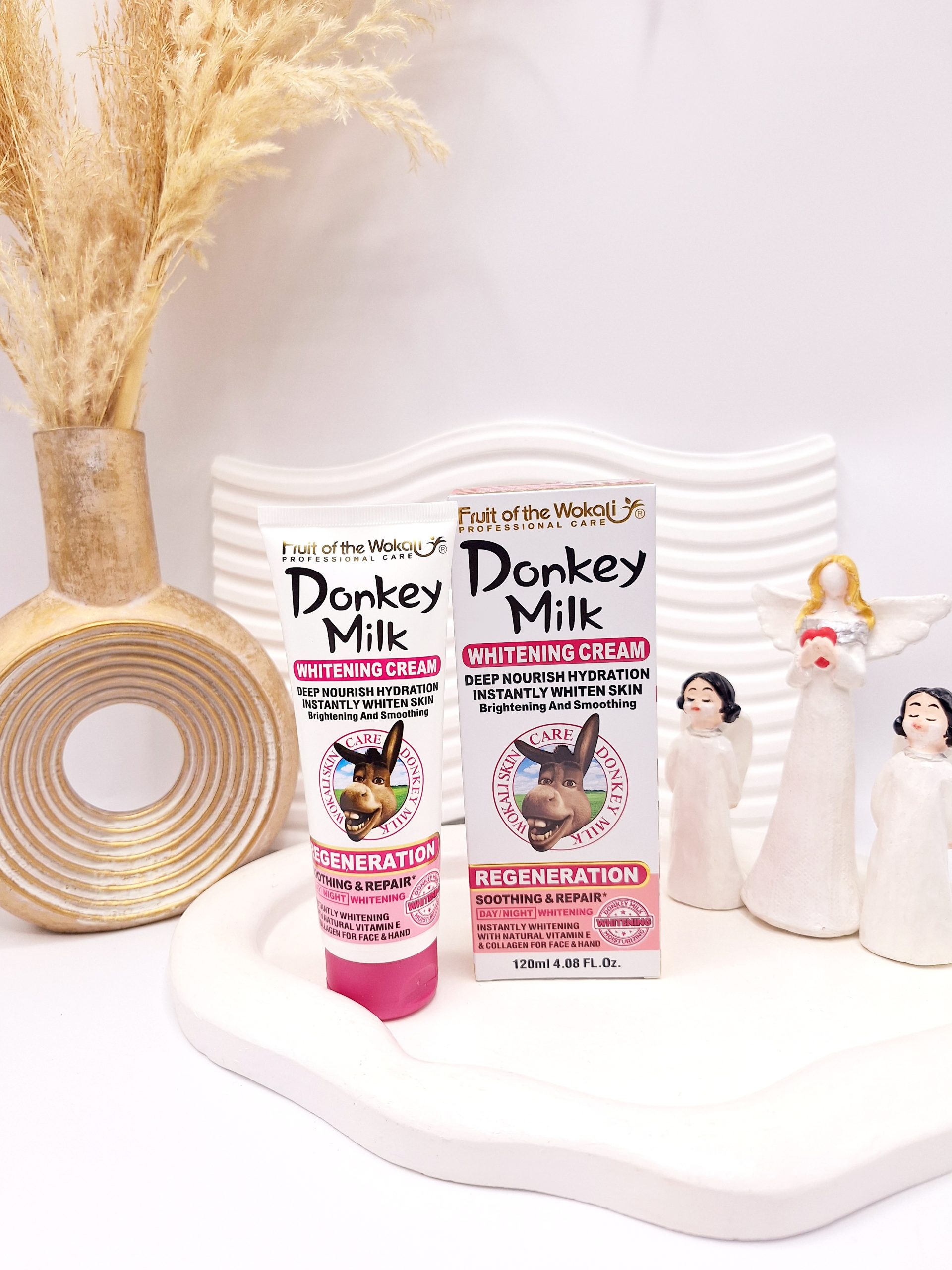 کرم سفید کننده دائمی شیر الاغ حجم 120 گرم کد 3130 (صورتی)