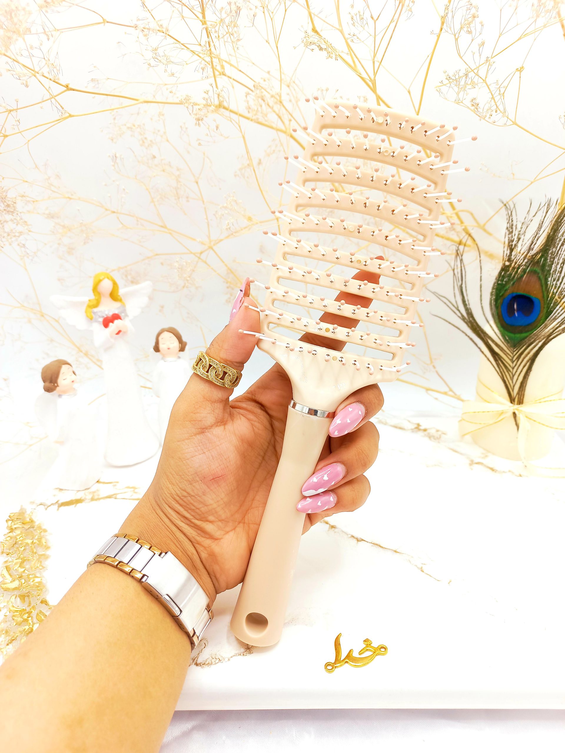 برس مو اکستنشن رنگ طلایی