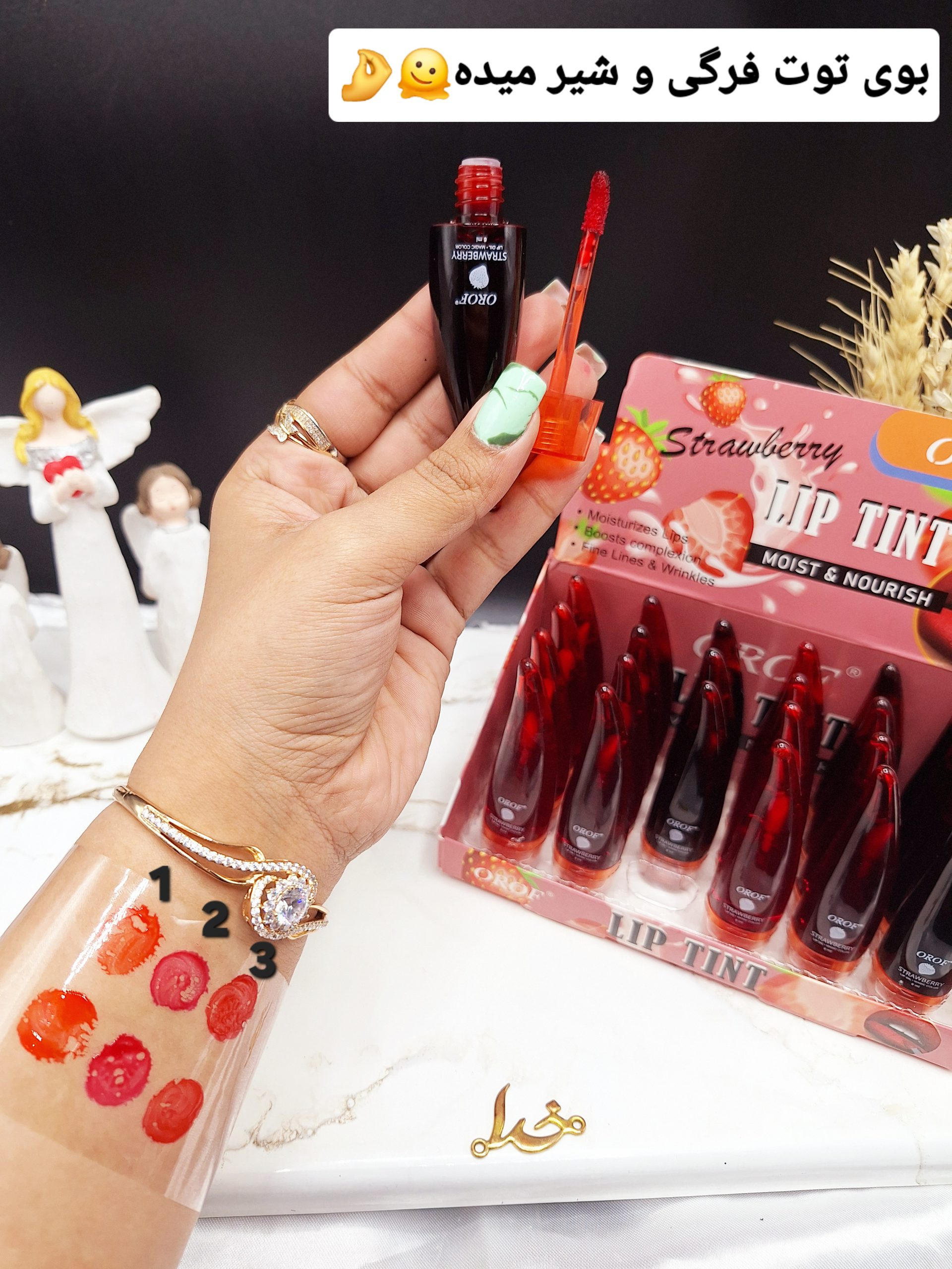 تینت لب طرح آلوئه ورا OROF کد G 3060