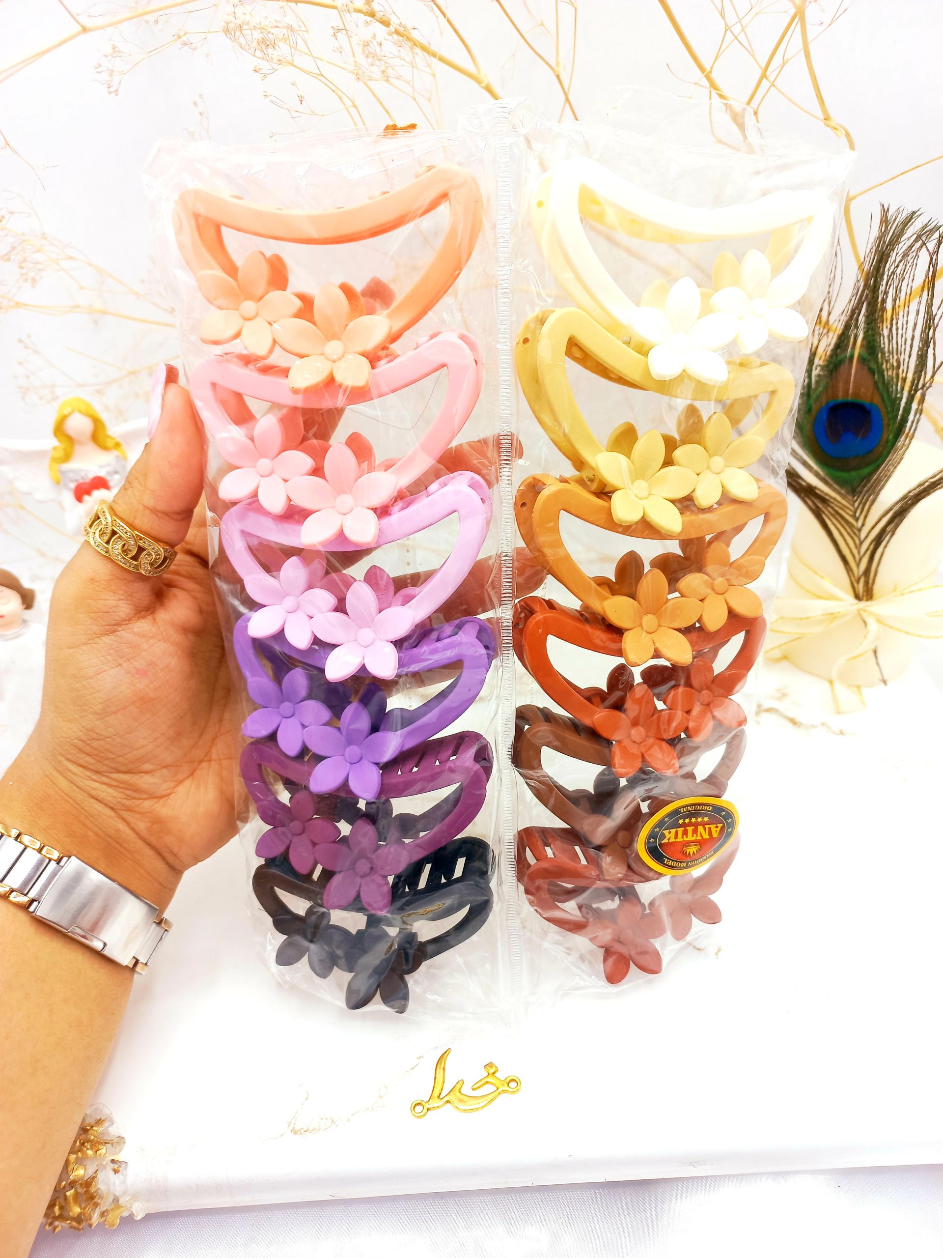 کلیپس شمعی کوچک طرح گل