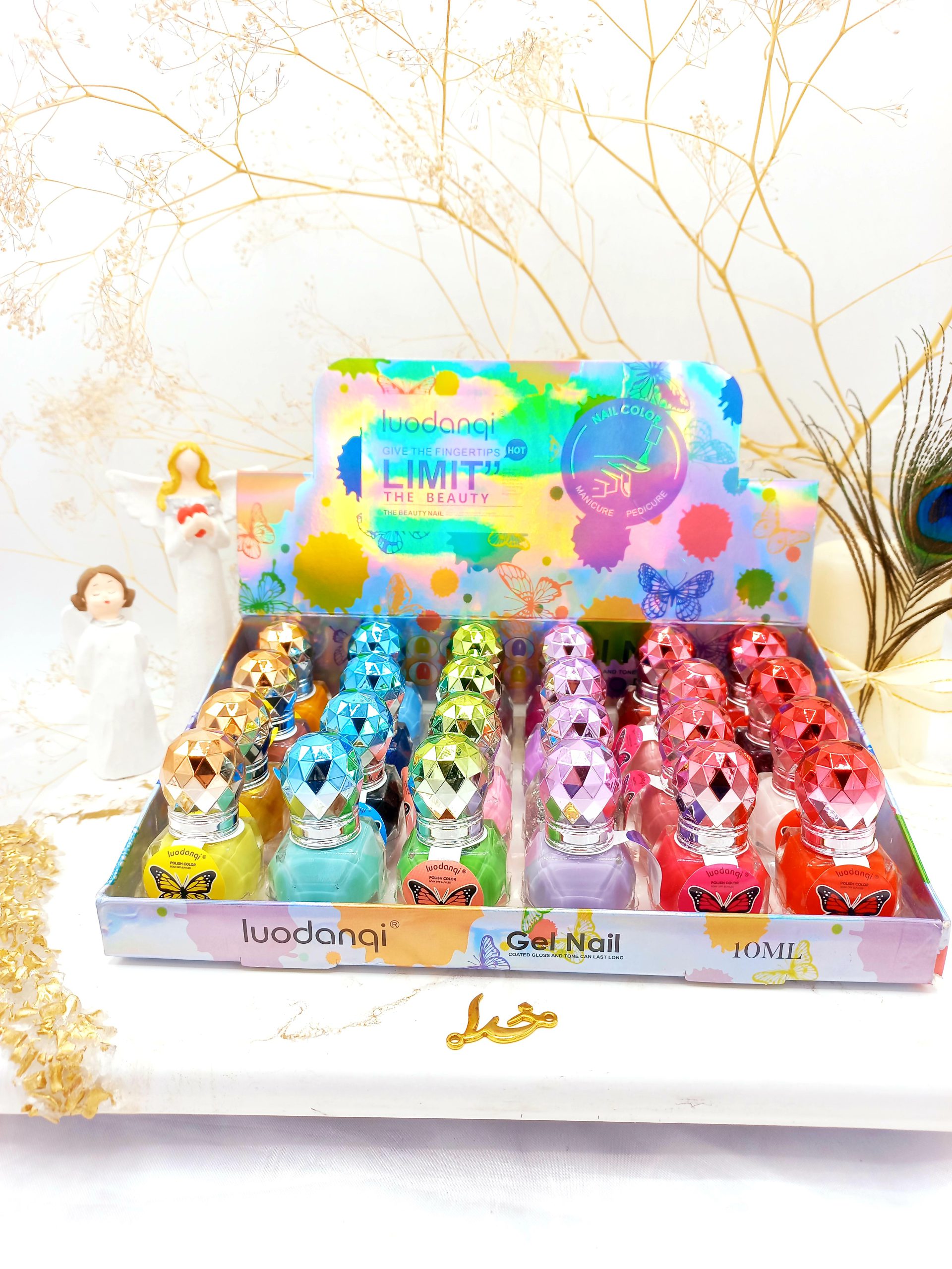 لاک ناخن زیبایی الماسی luodanqi کد 9439