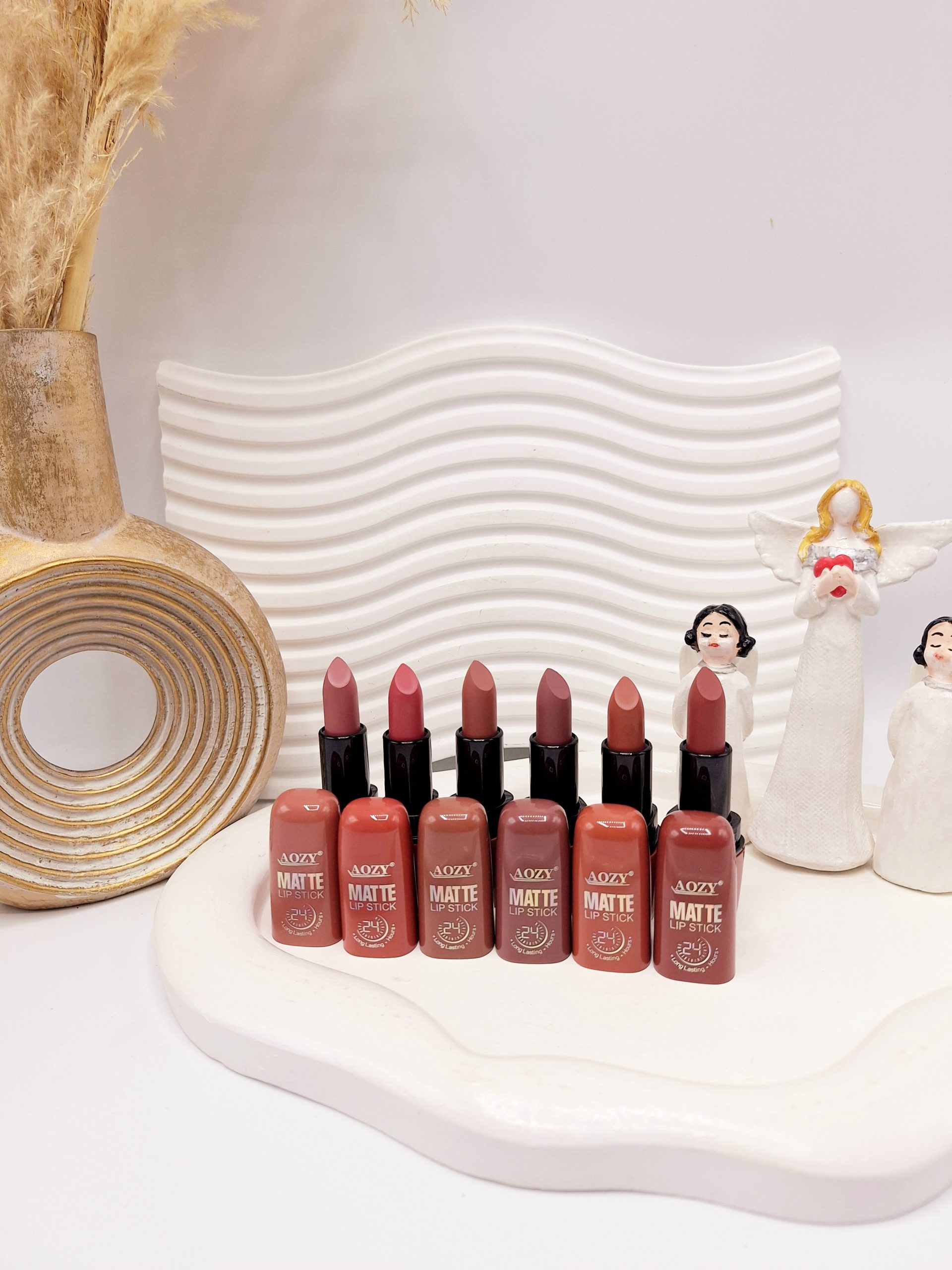 رژ 6 تایی جامد و مخملی مات برند Aozy کد AB004