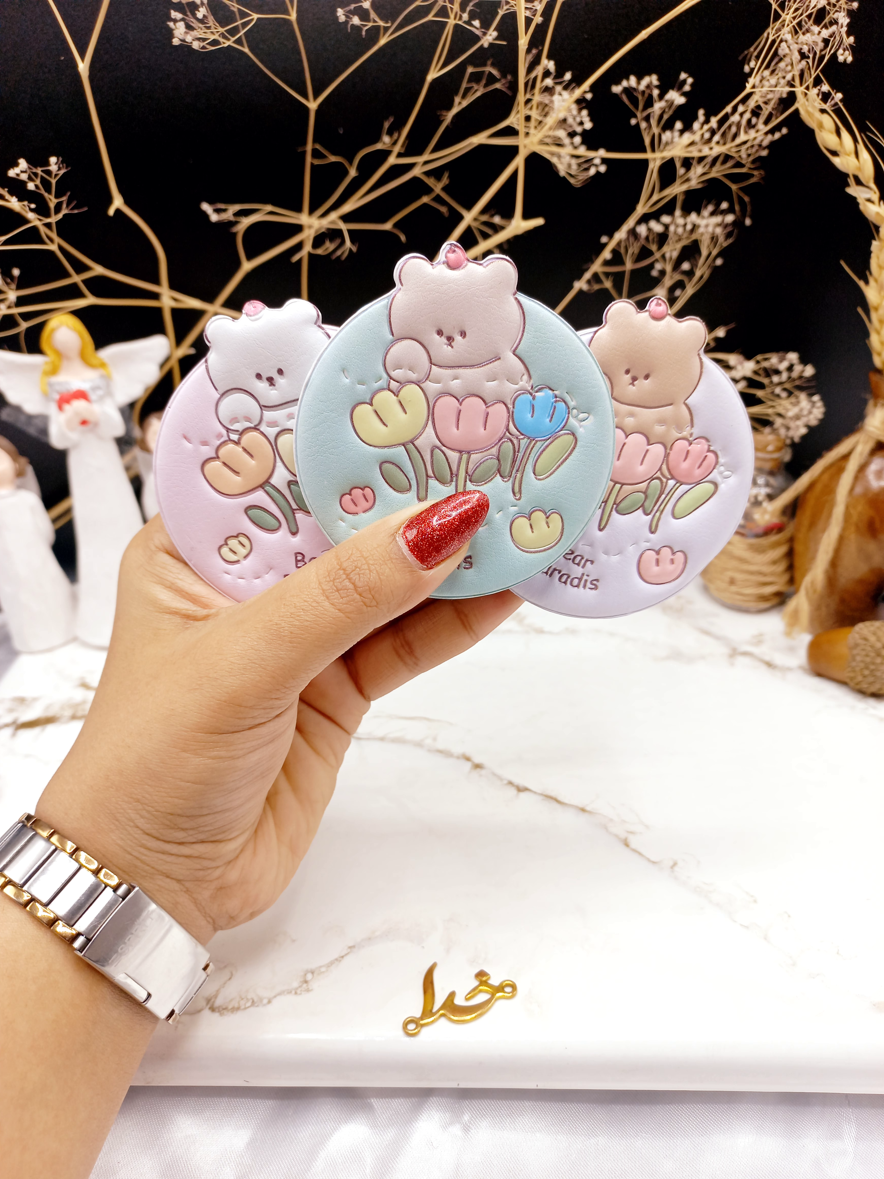 آینه فانتزی طرح خرسی کد 5773 با کیفیت