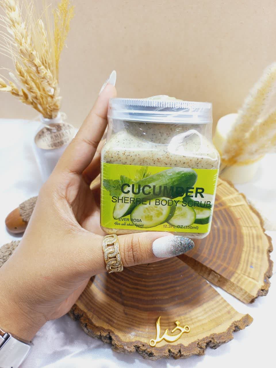 اسکراب پرطرفدار 350 میل شنی صورت و بدن رایحه خیار ایور روزا EVER ROSA اصلی کد ER90005