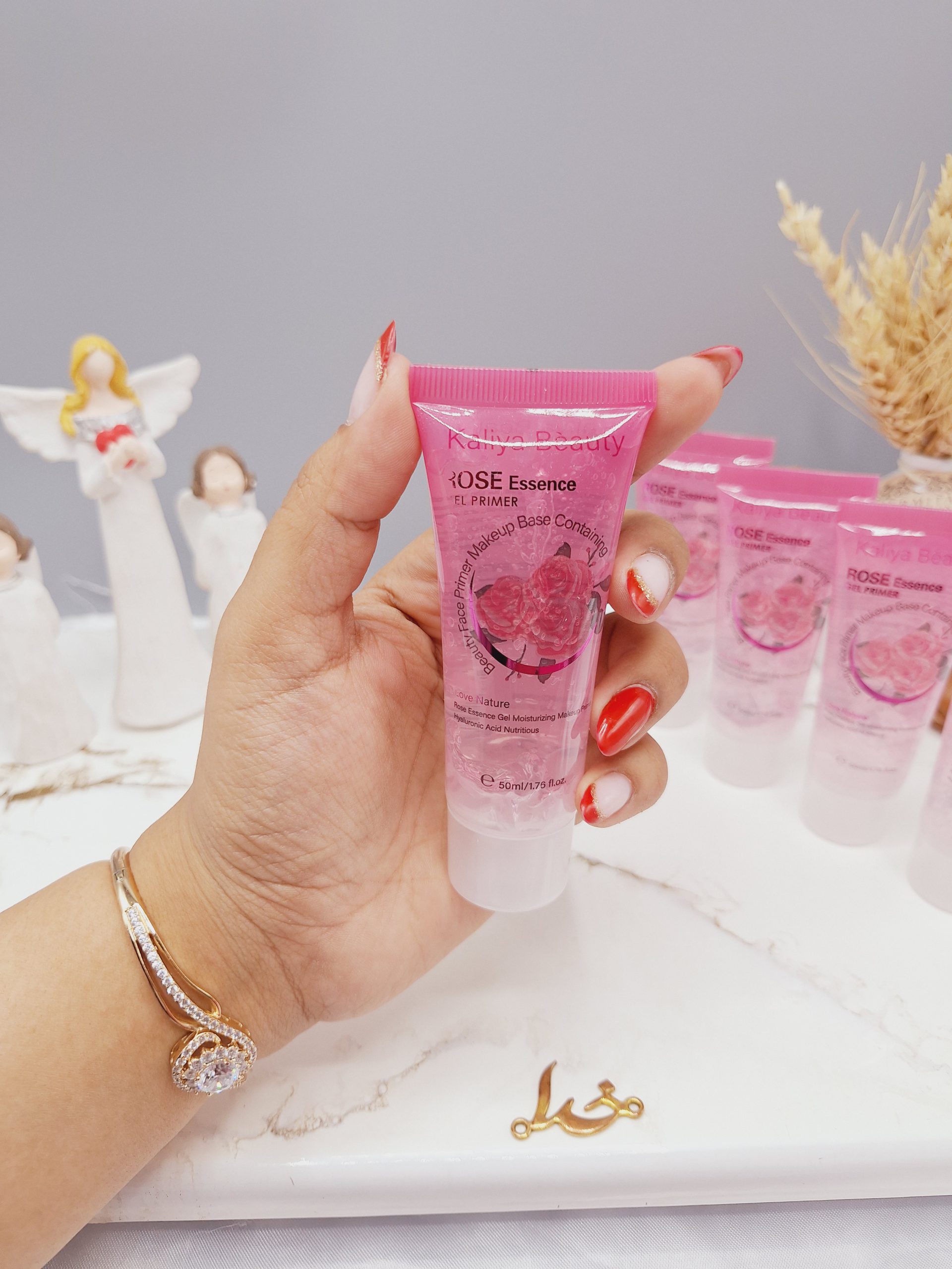 پرایمر آرایشی تیوپی طرح گل رز برند کالیا بیوتی Kalia Beauty کد 098