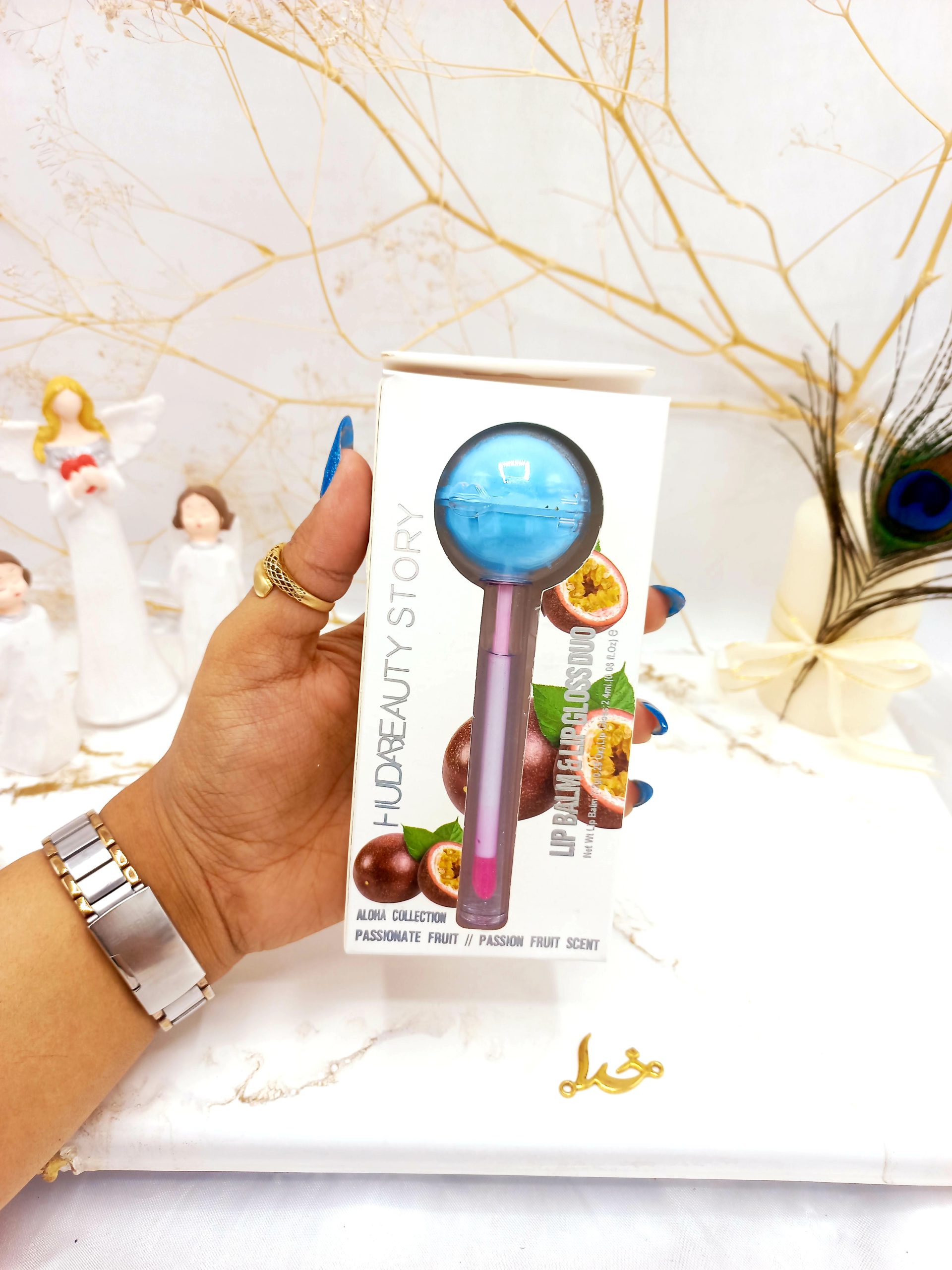 برق لب و بالم لب آبنباتی انجیر هدا بیوتی استوری HUDA BEAUTY STORY