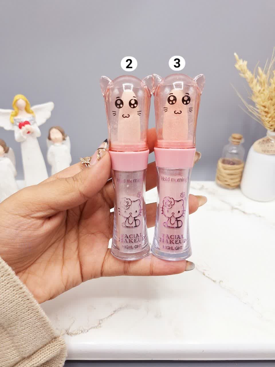 هایلایتر پودری رنگ سفید شاین دار هلو کیتی کد 5657