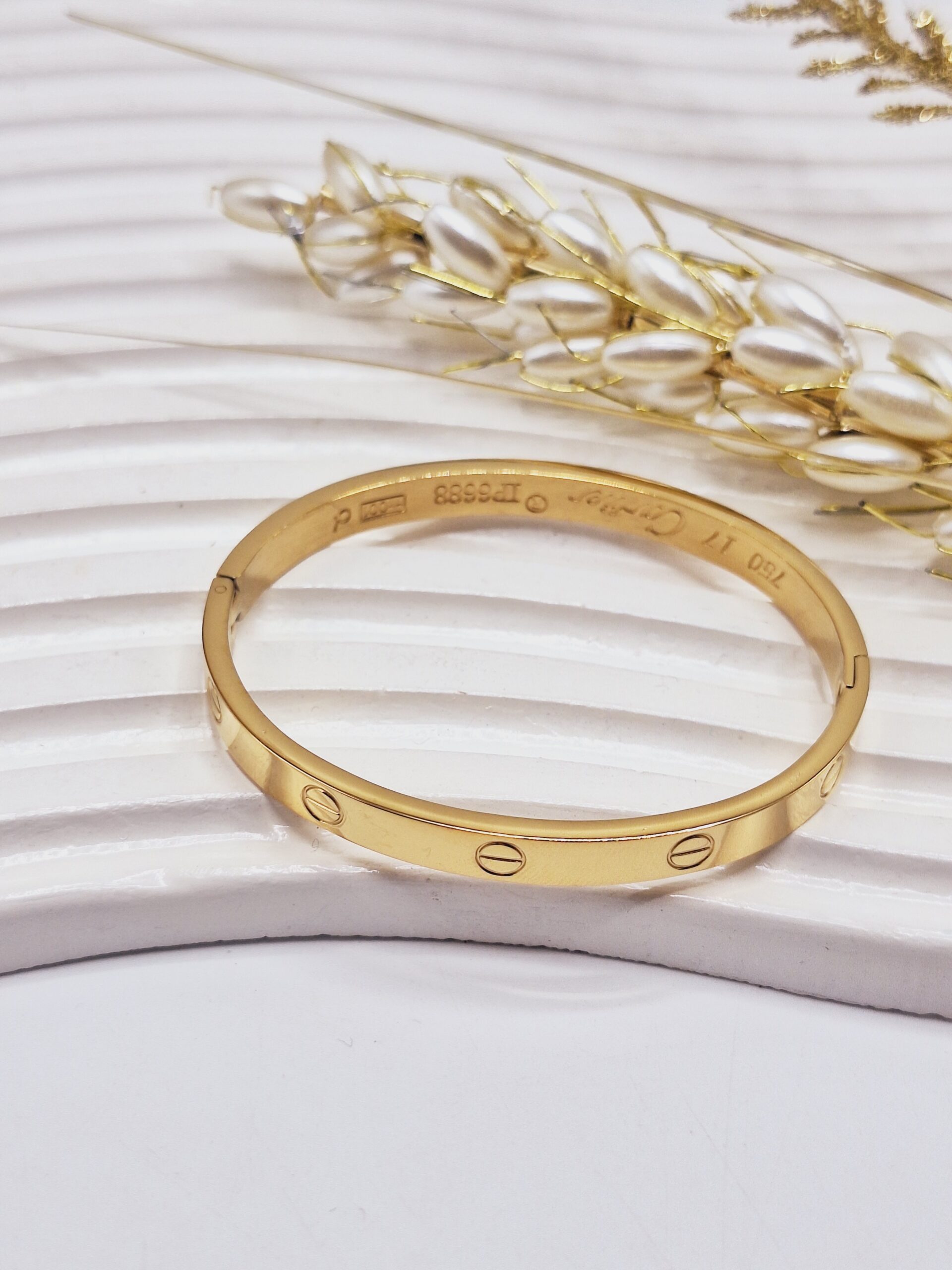 دستبند النگویی ترند طلایی