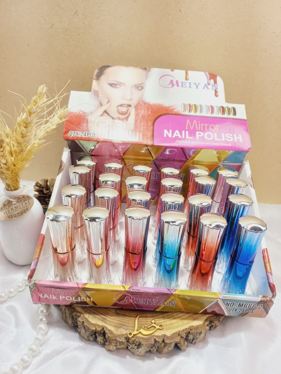 لاک ناخن پرطرفدار آینه ای نایلی پولیش میان MEIYAN  کد 6662