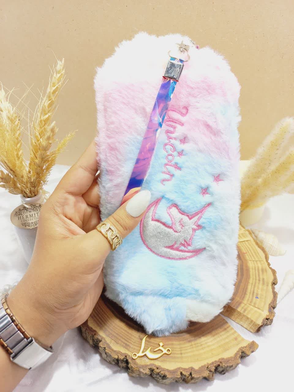 کیف لوازم آرایشی پولیشی طرح اسب یورنیکون