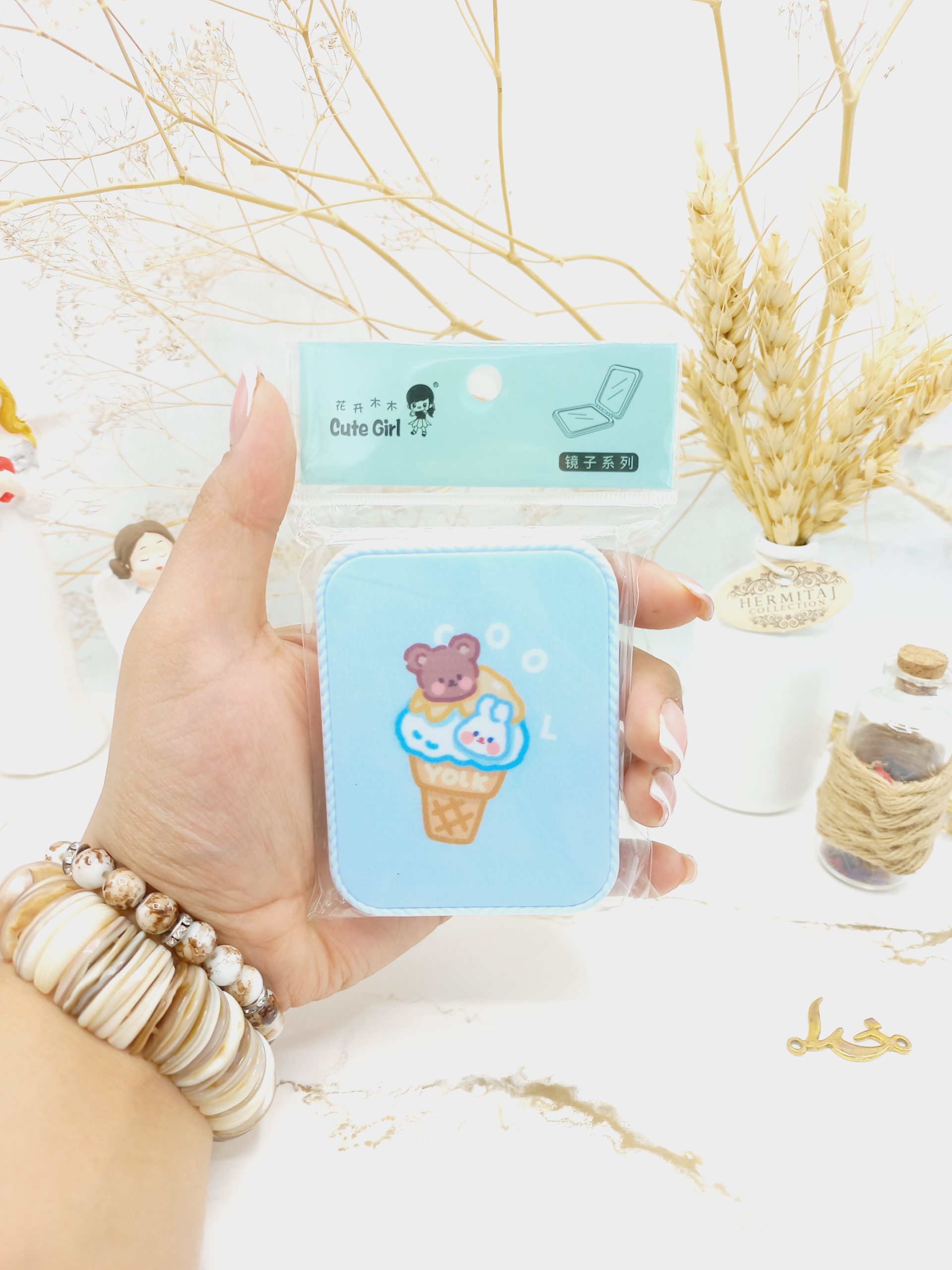 آینه فانتزی شانه دار کد 2024