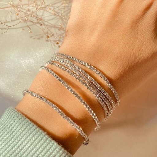 دستبند کشی فول نگین پرطرفدار