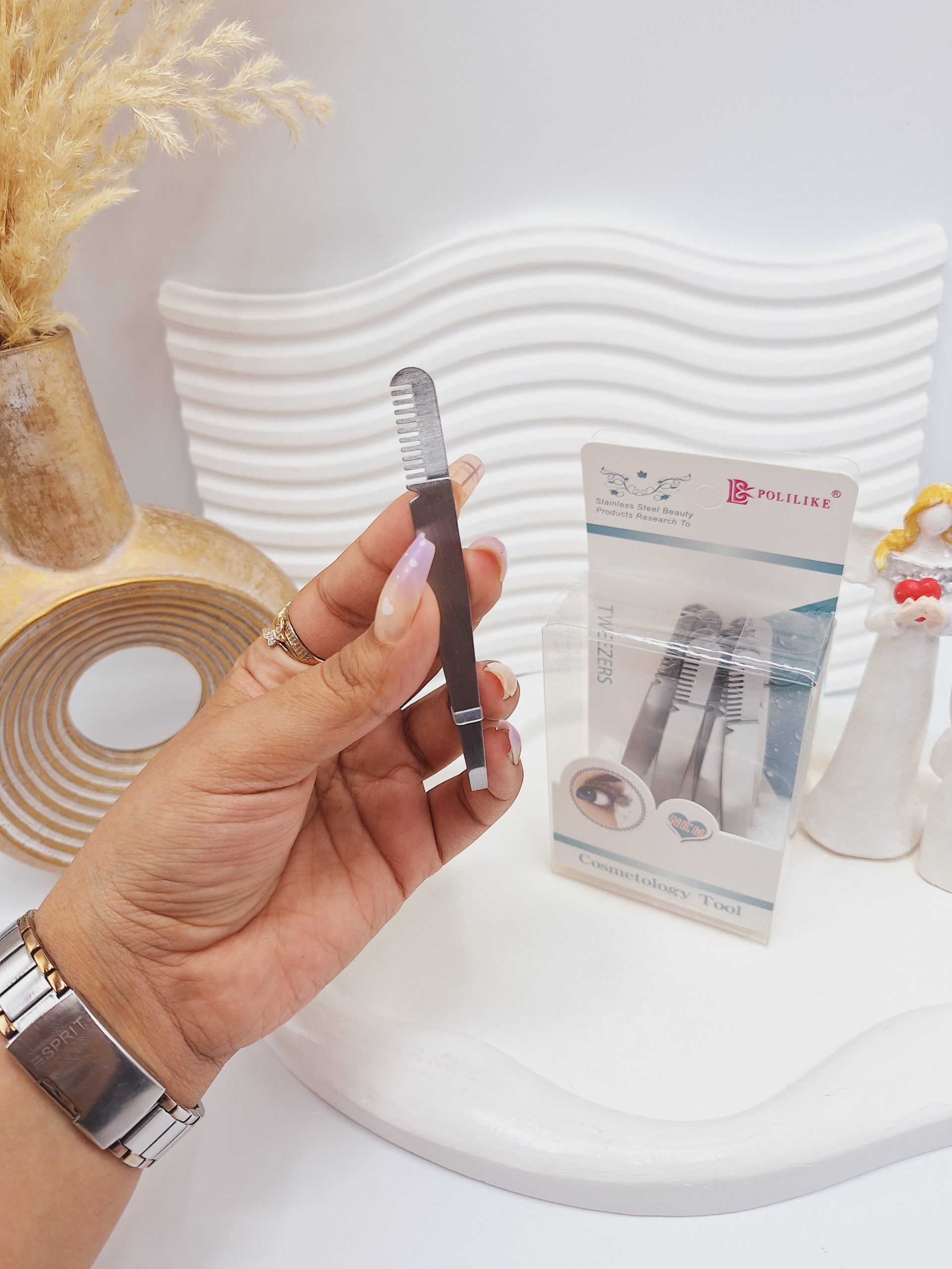 ست موچین و برس جده کننده مژه کد B012