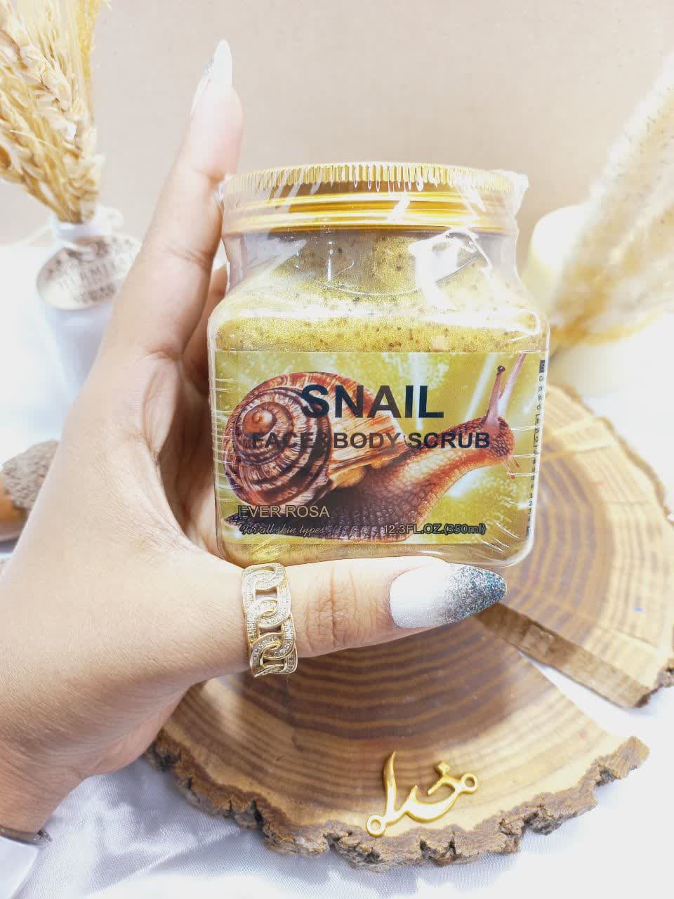 اسکراب پرطرفدار 350 میل شنی صورت و بدن رایحه حلزون ایور روزا EVER ROSA اصلی کد ER90017