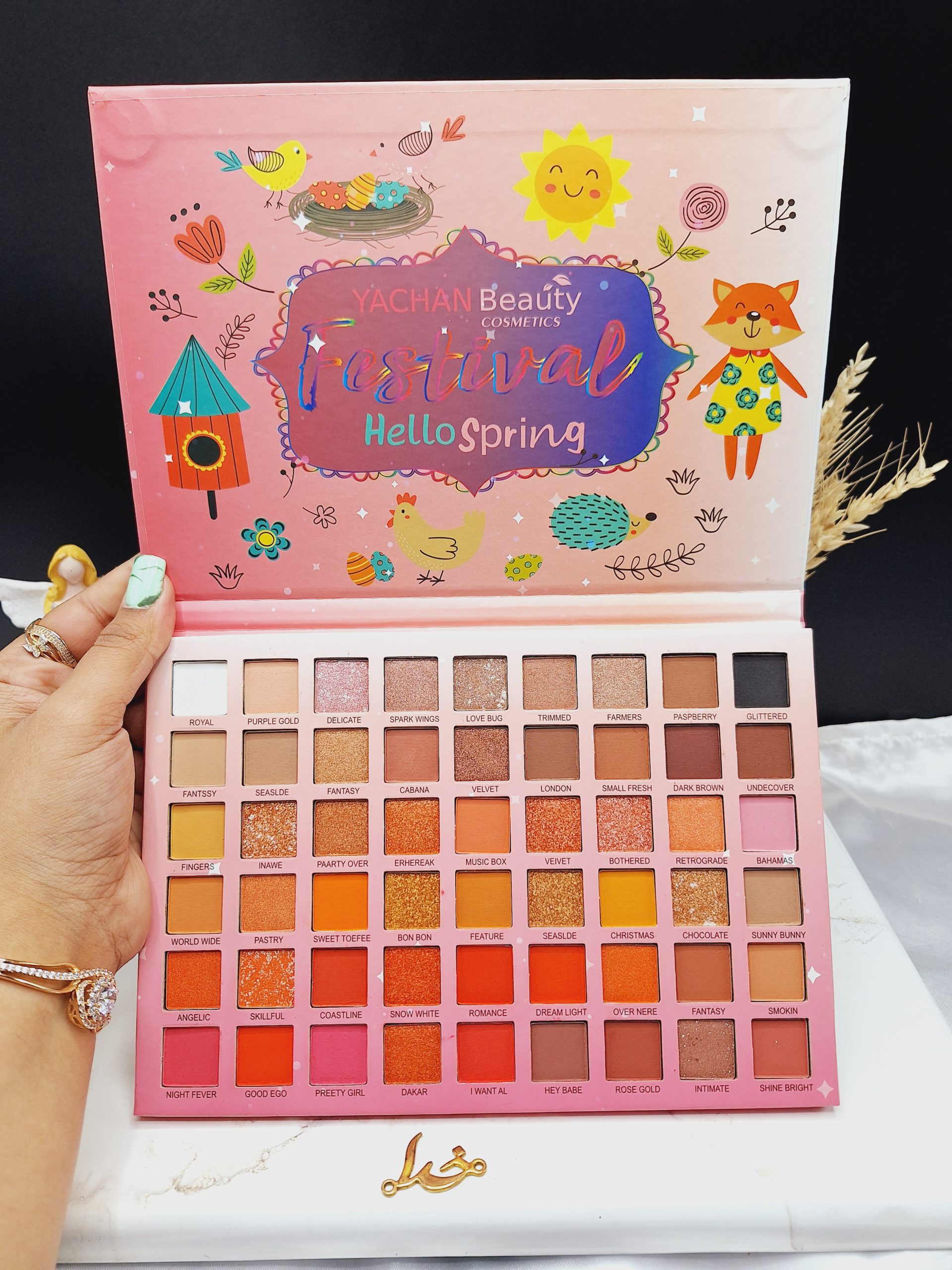 پالت سایه کاریدی 54 رنگ برند یاچان بیوتی YACHAN Beauty کد YC314