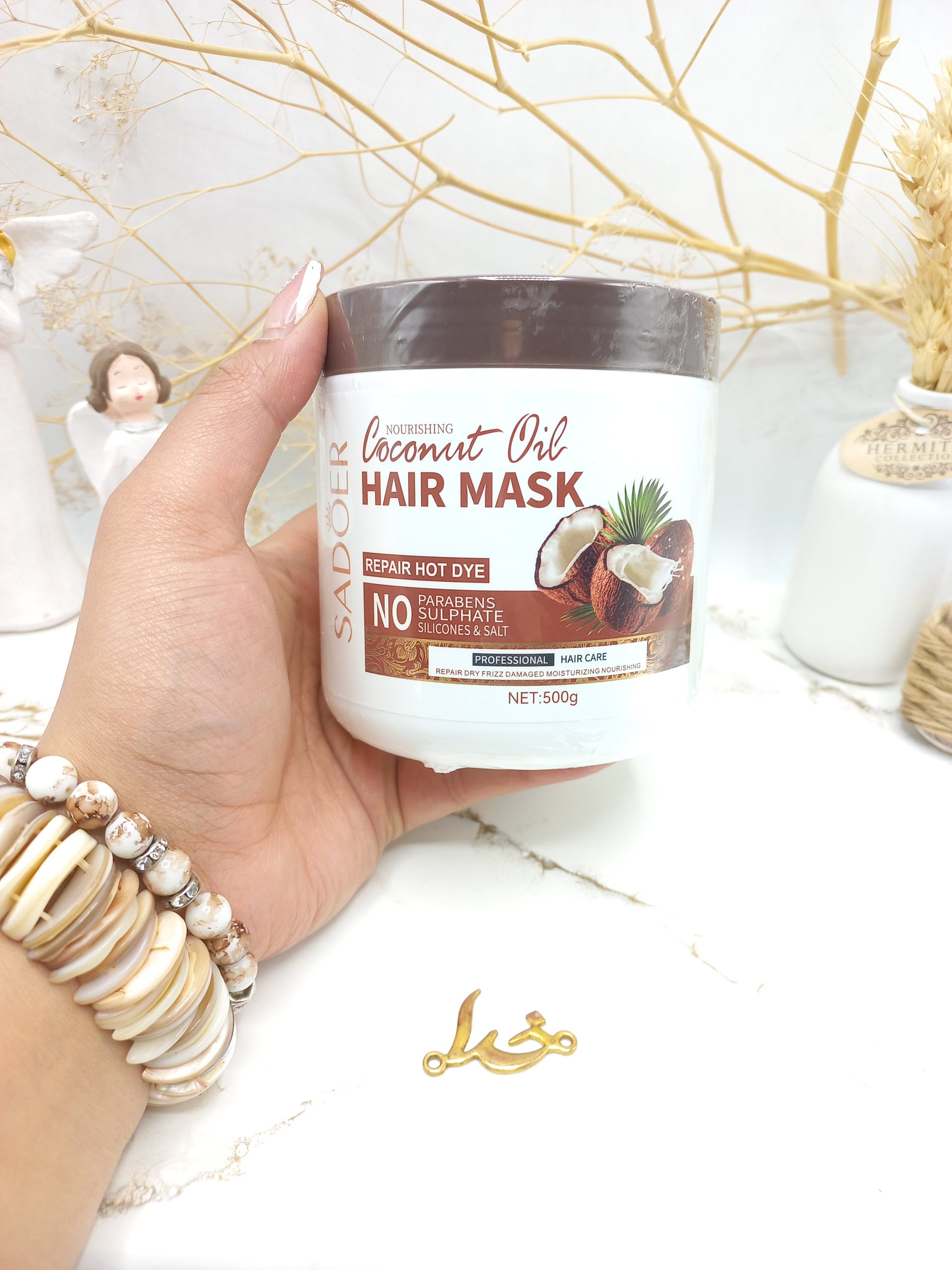 ماسک مو روغن نارگیل 500 گرمی سادور SADOER کد 90565