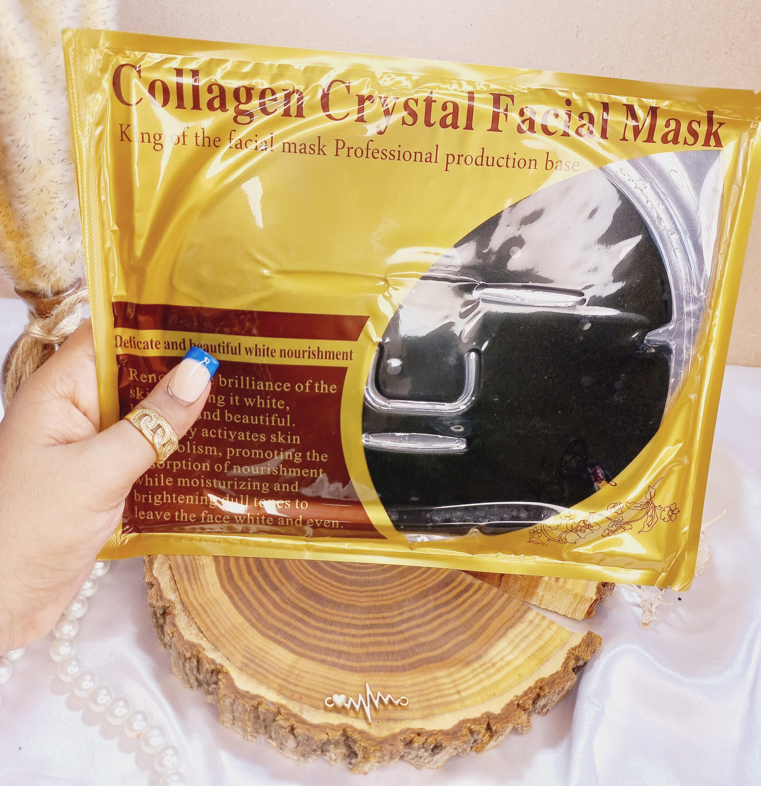 ماسک ورقه ای مشکی کلاژن بزرگ کریستال  crystal collagen | پخش عمده