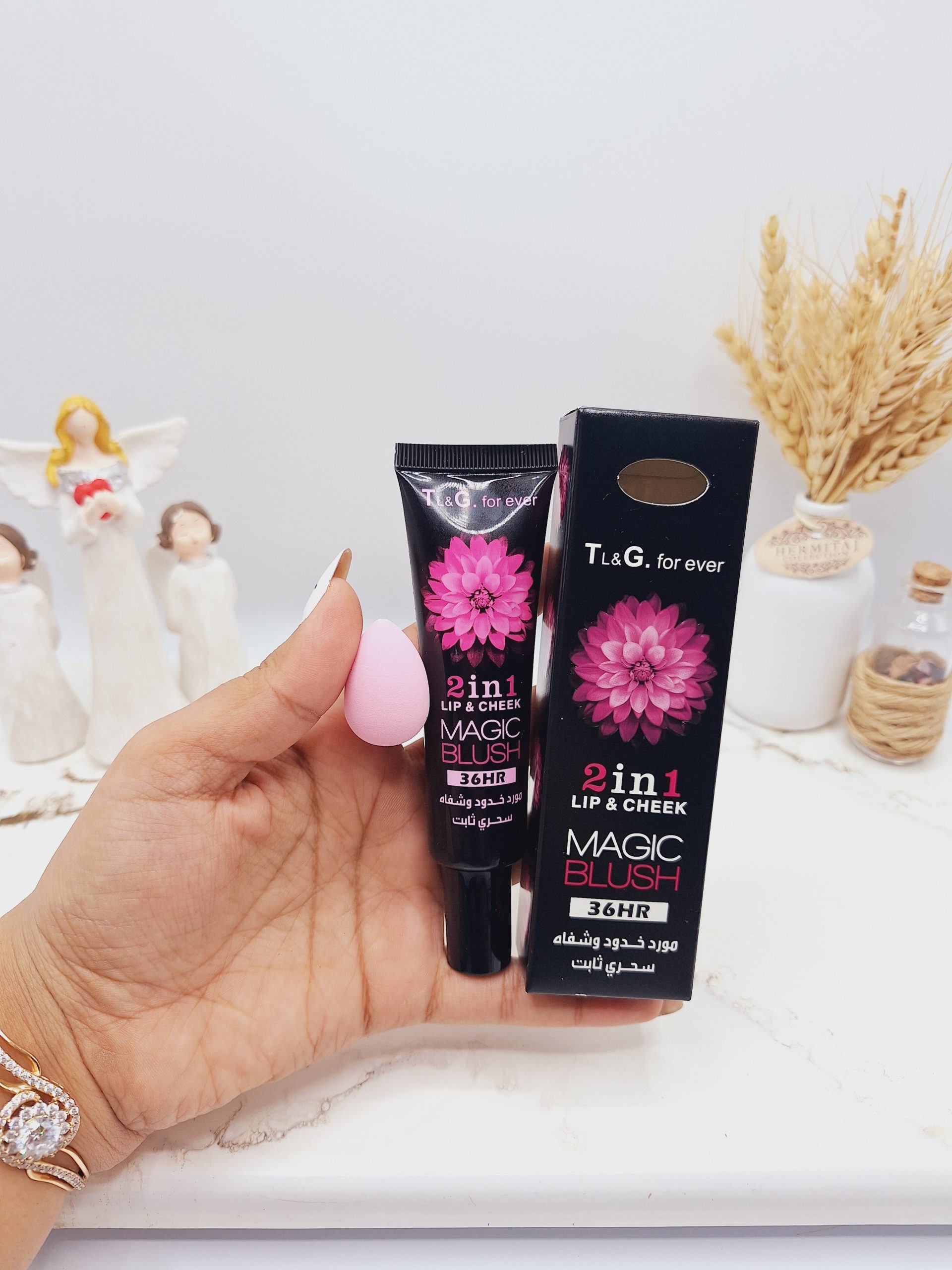 رژ گونه و رژ لب جادویی 36 ساعته ترند همراه پد برند TL&amp;G. for ever کد 063