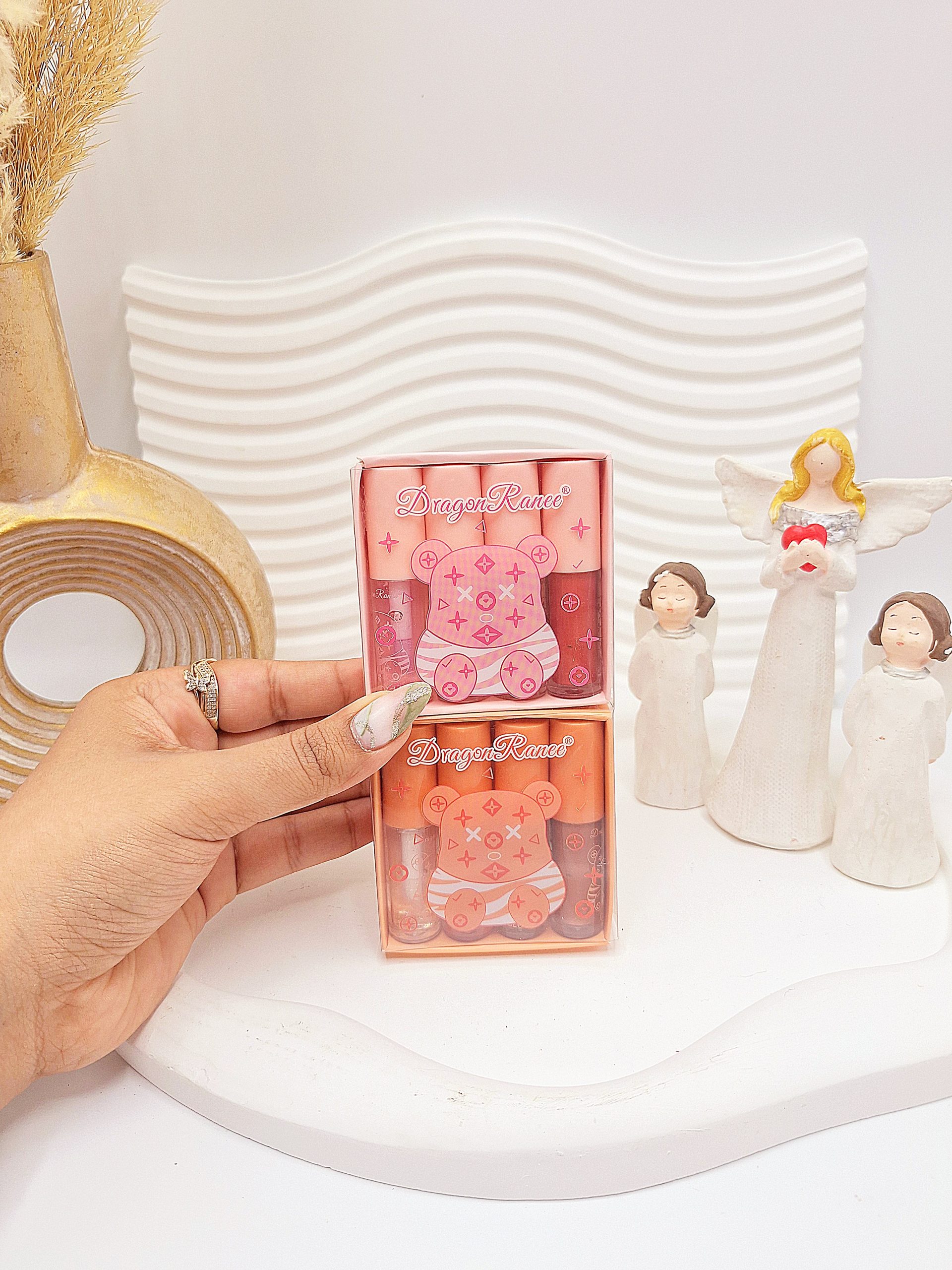 پک لیپ گلاس شاین 4تایی برند Dragon Ranee کد 0026