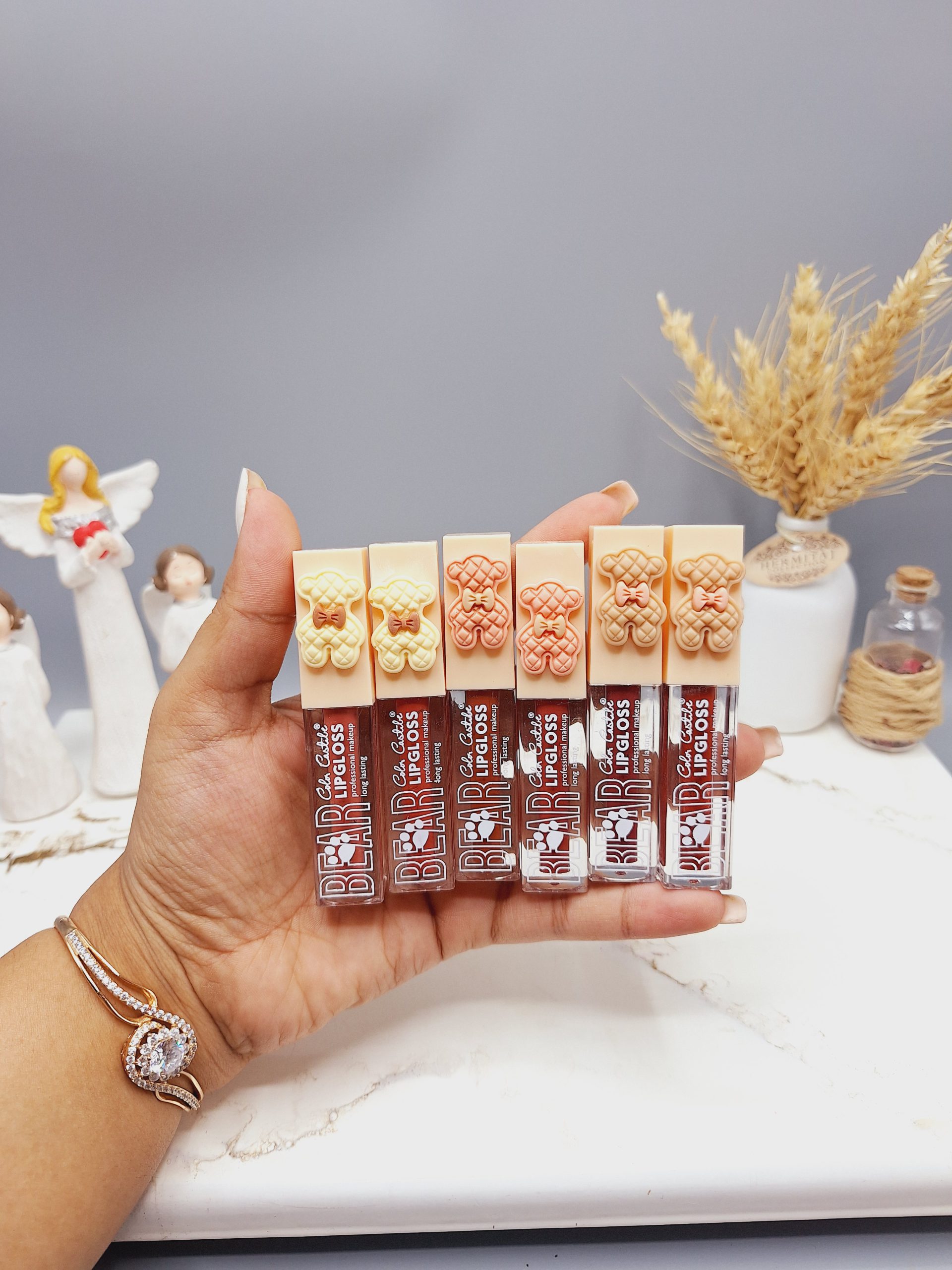 پک 6 تایی رژ مایع مات کالر کستل طرح استیکر خرسی کد 4195