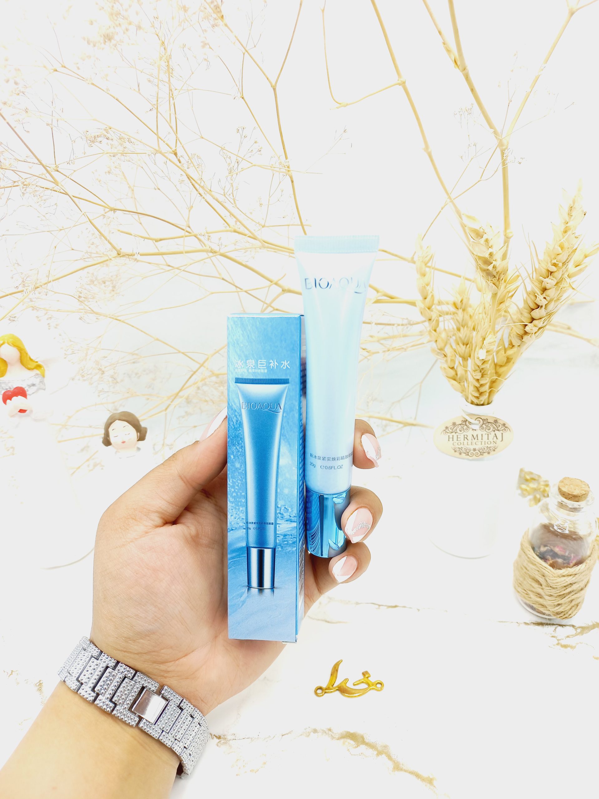 کرم ریکاوری و مرطوب کننده قوی و مراقبت از پوست مغذی دور چشم بیوآکوا BIOAQUA کد BQY6154