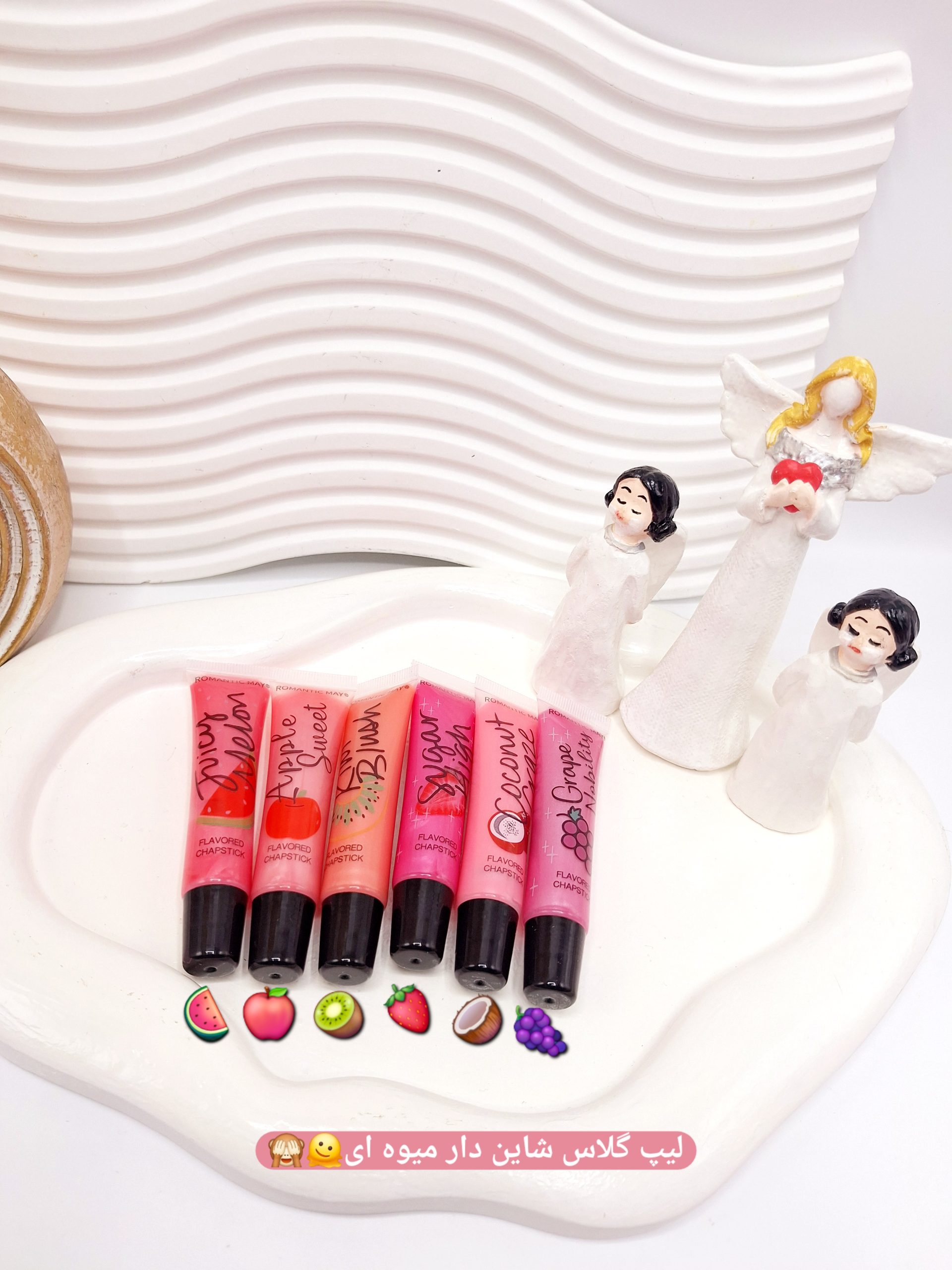 لیپ گلاس شاین دار میوه ای تیوپی برند رومانتیک مای کد 626