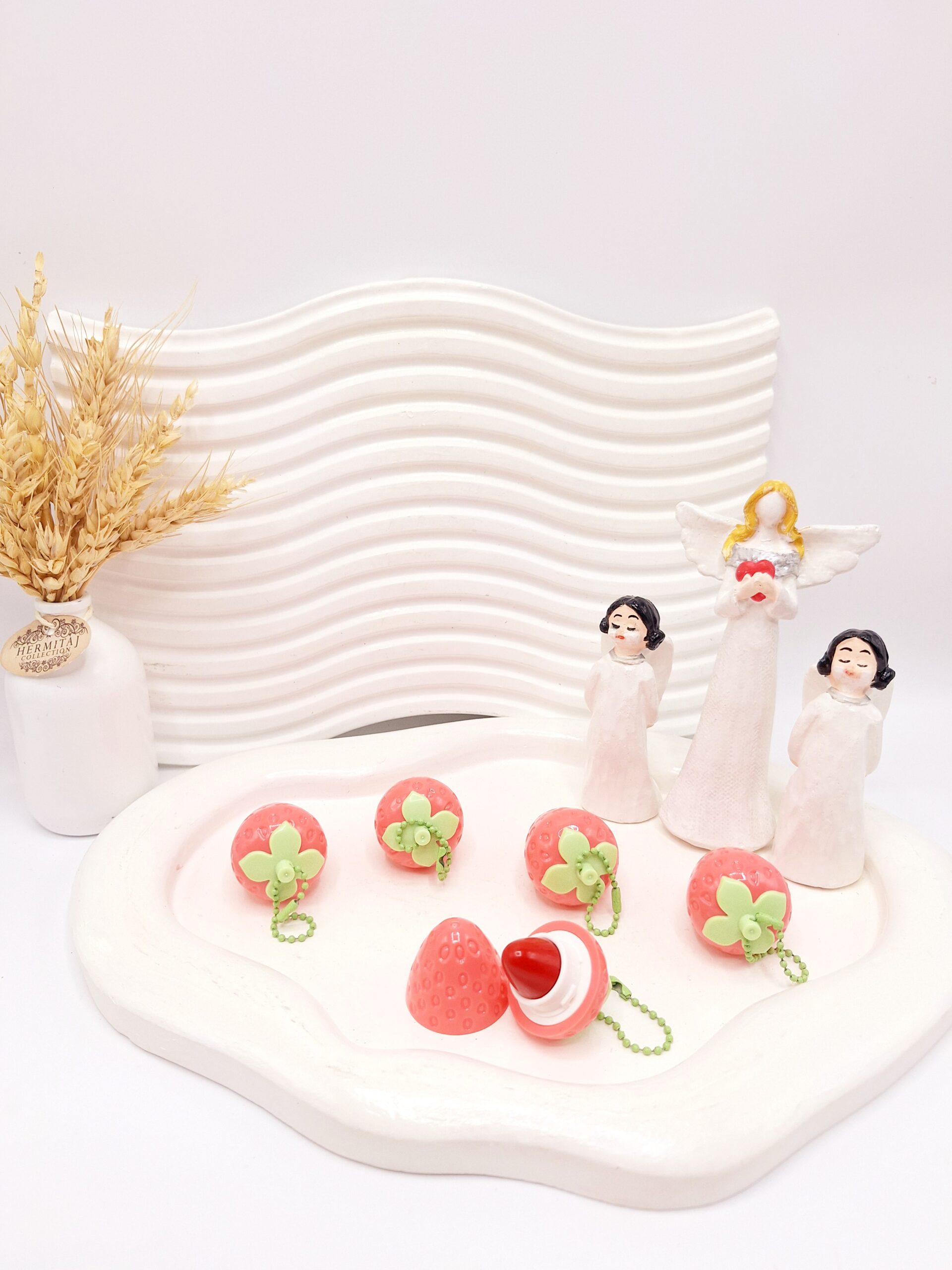 بالم لب توت فرنگی آویز دار کد 6807