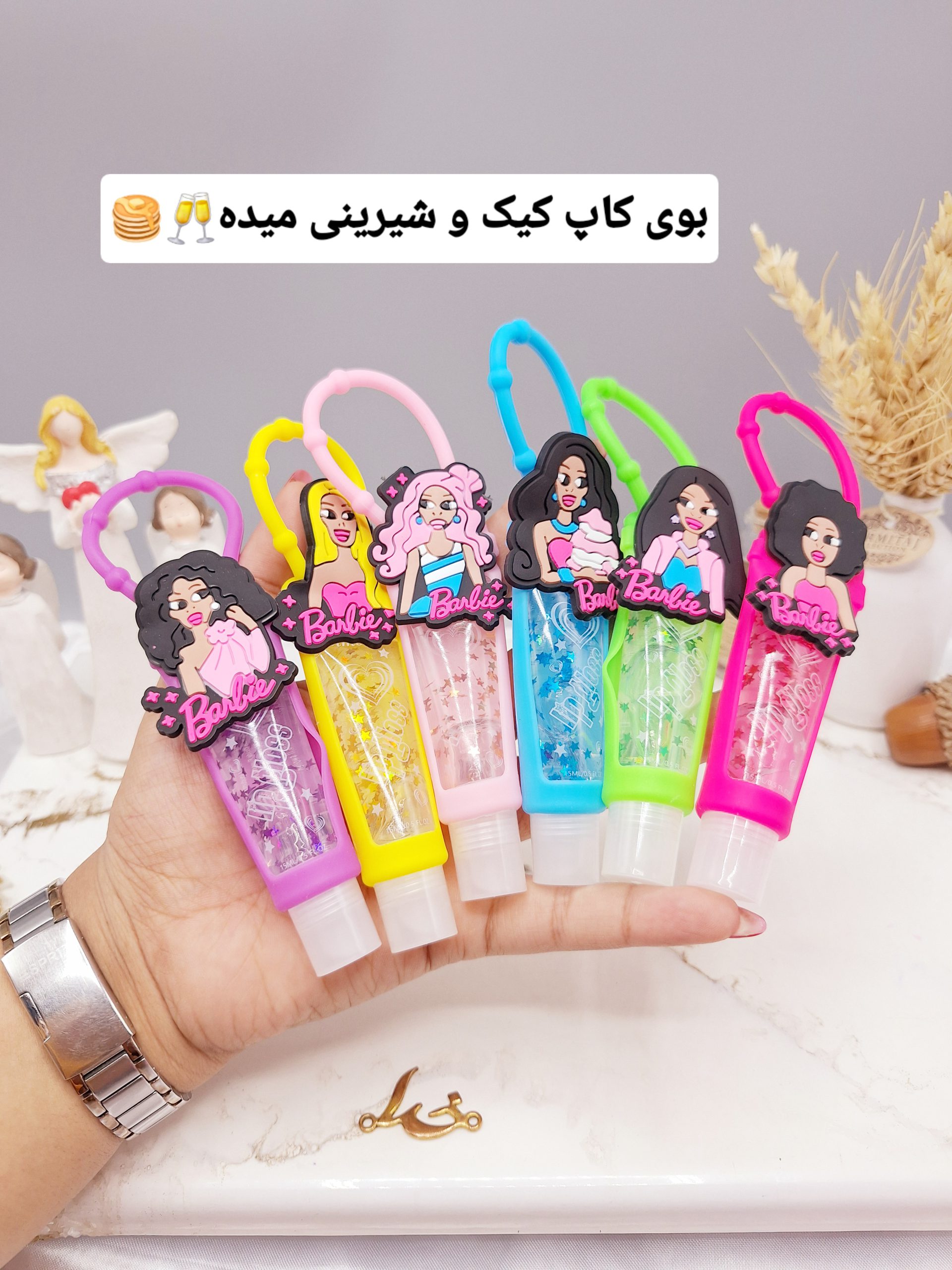 لیپ گلاس شاین دار طرح باربی سیلیکونی برند Rimocoo کد R1318