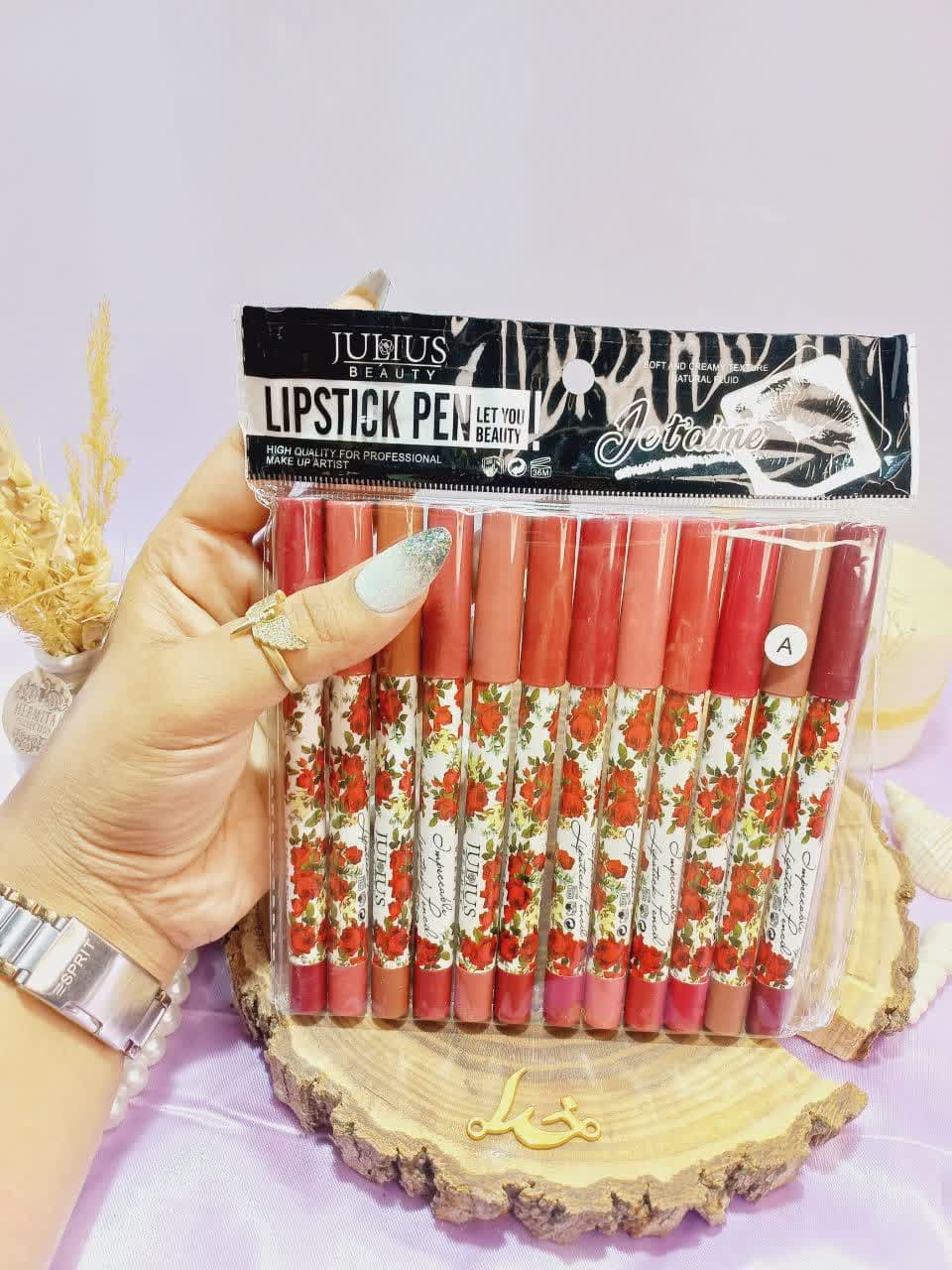 رژ مدادی پرطرفدار مدل جولیوس JULIUS بسته 12 عددی | پخش عمده