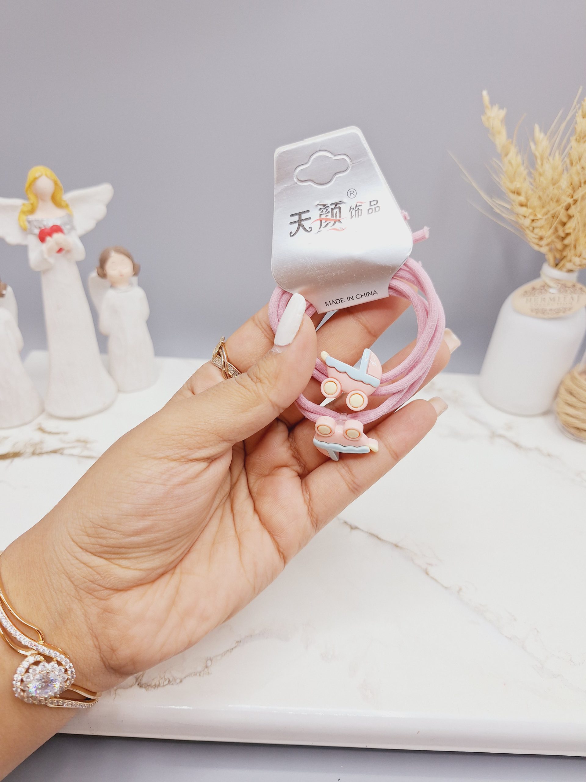 کش مو 2 تایی طرح شیشه شیر و کالسکه رندم