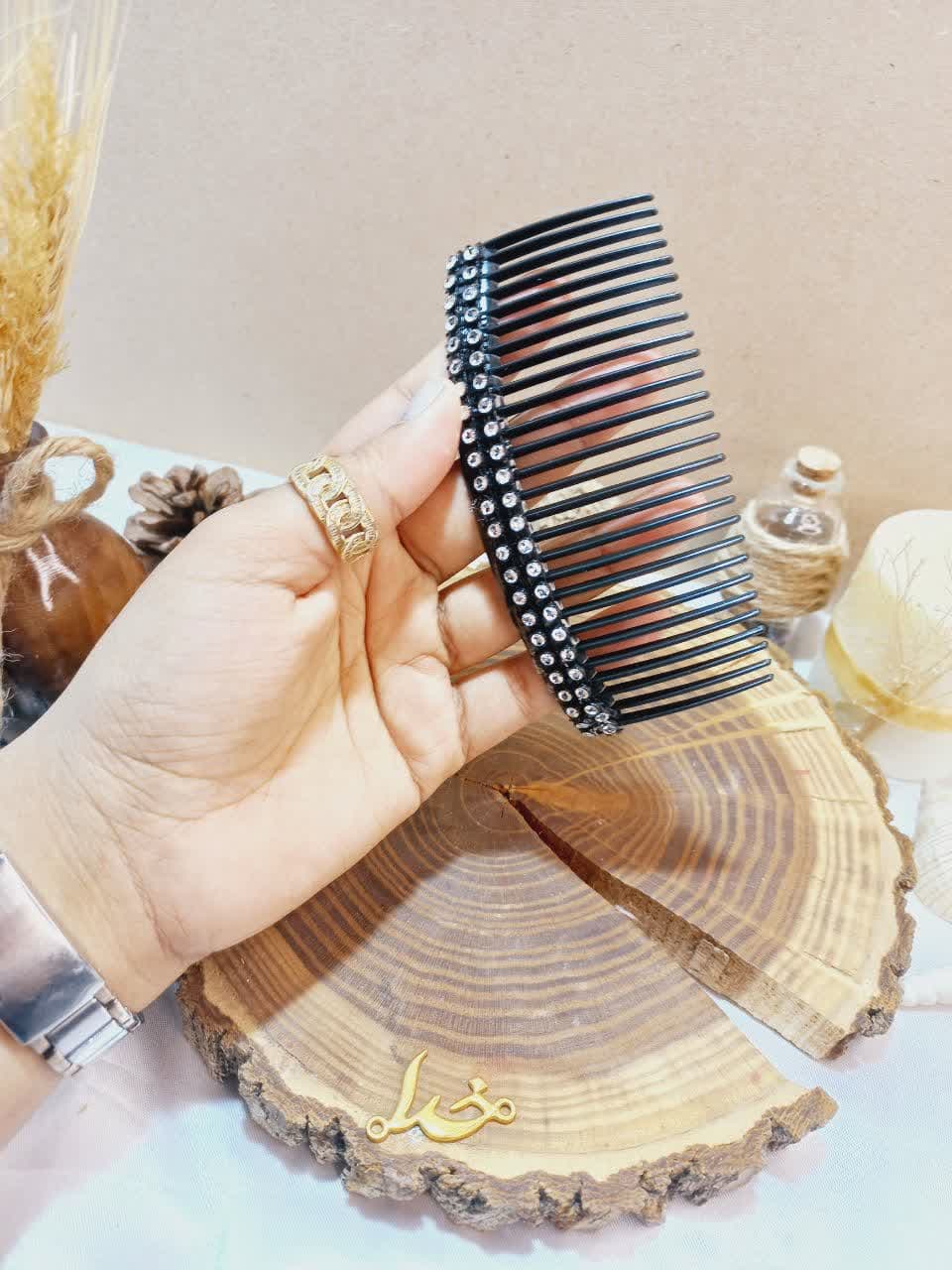 شانه نشکن مو سایز بزرگ زنانه نگین دار کد 1