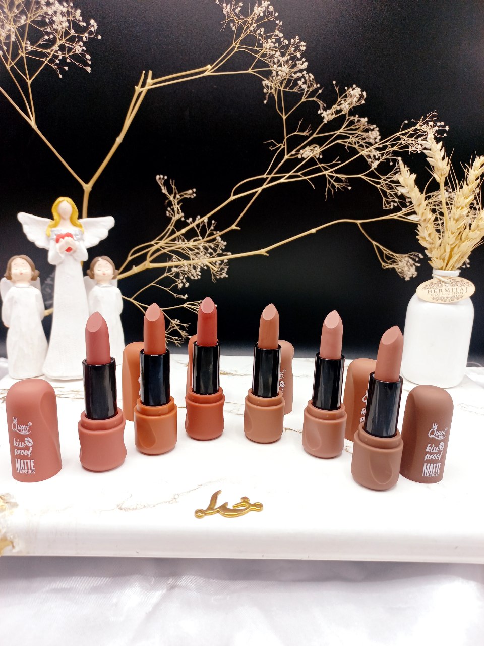 پک 6 تایی رژ لب جامد مات مینی کویین کد J103