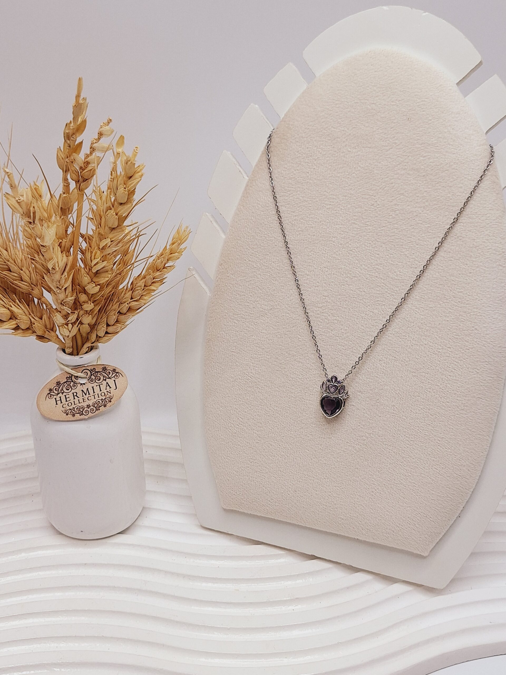 گردنبند راپونزل جواهری (رنگ بنفش)