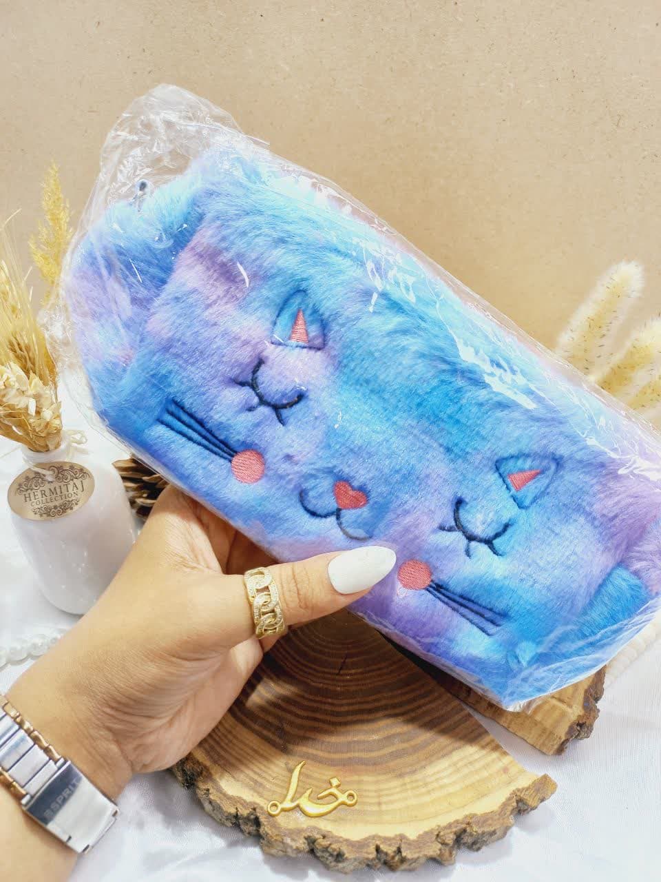 کیف لوازم آرایشی پولیشی طرح گربه