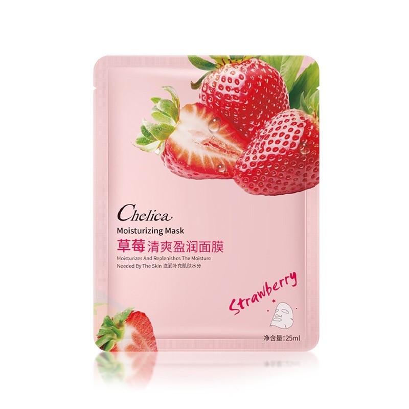 ماسک ورقه ای عصاره توت فرنگی CHELICA | پخش عمده