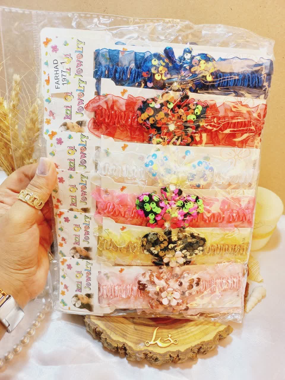 هدبند دخترانه مدل پروانه پولکی KAI QI JEWELRY کد 1977 1