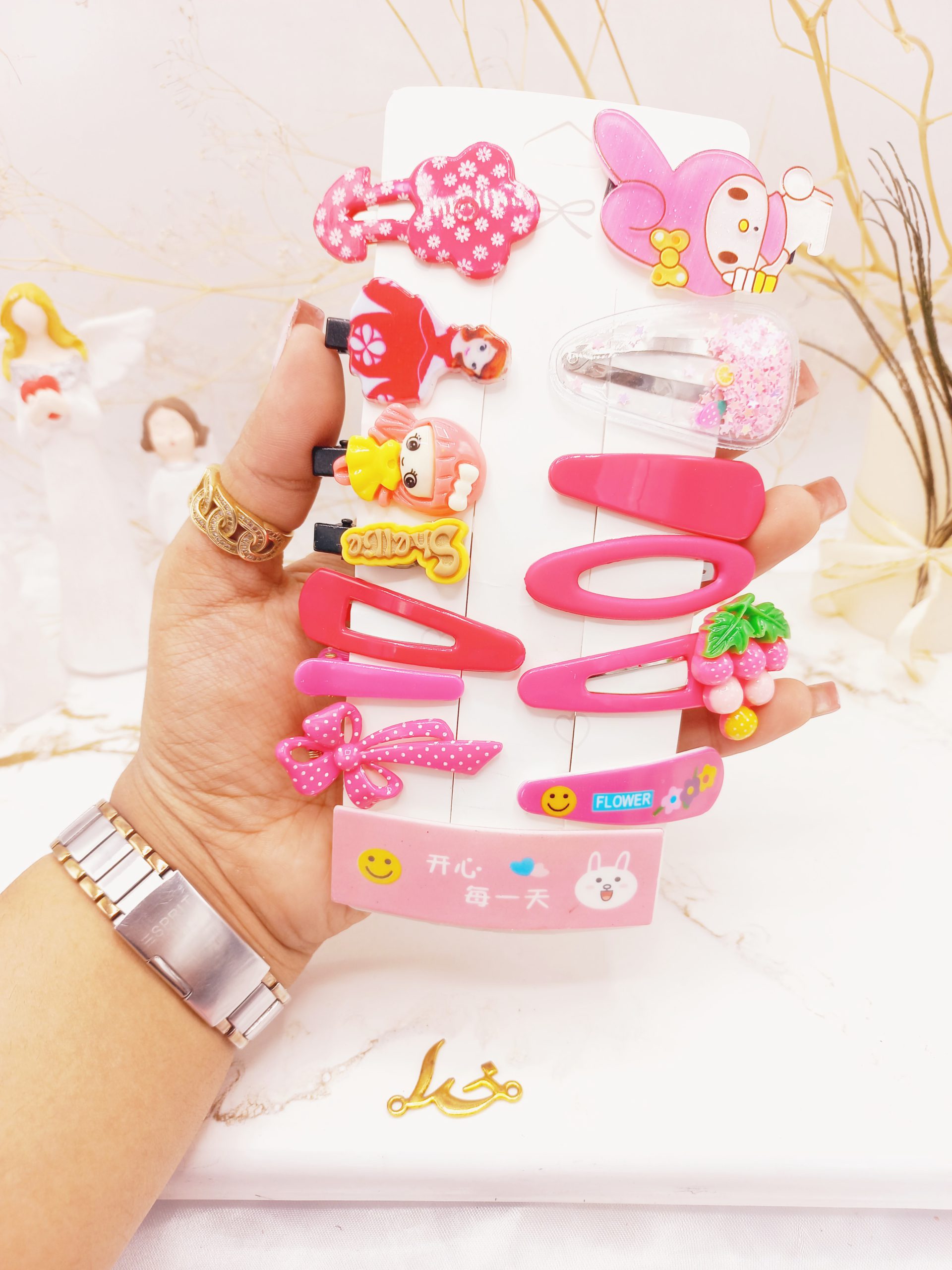 پک گیره و پنس مو دخترانه فانتزی دخترانه طرح شماره 5