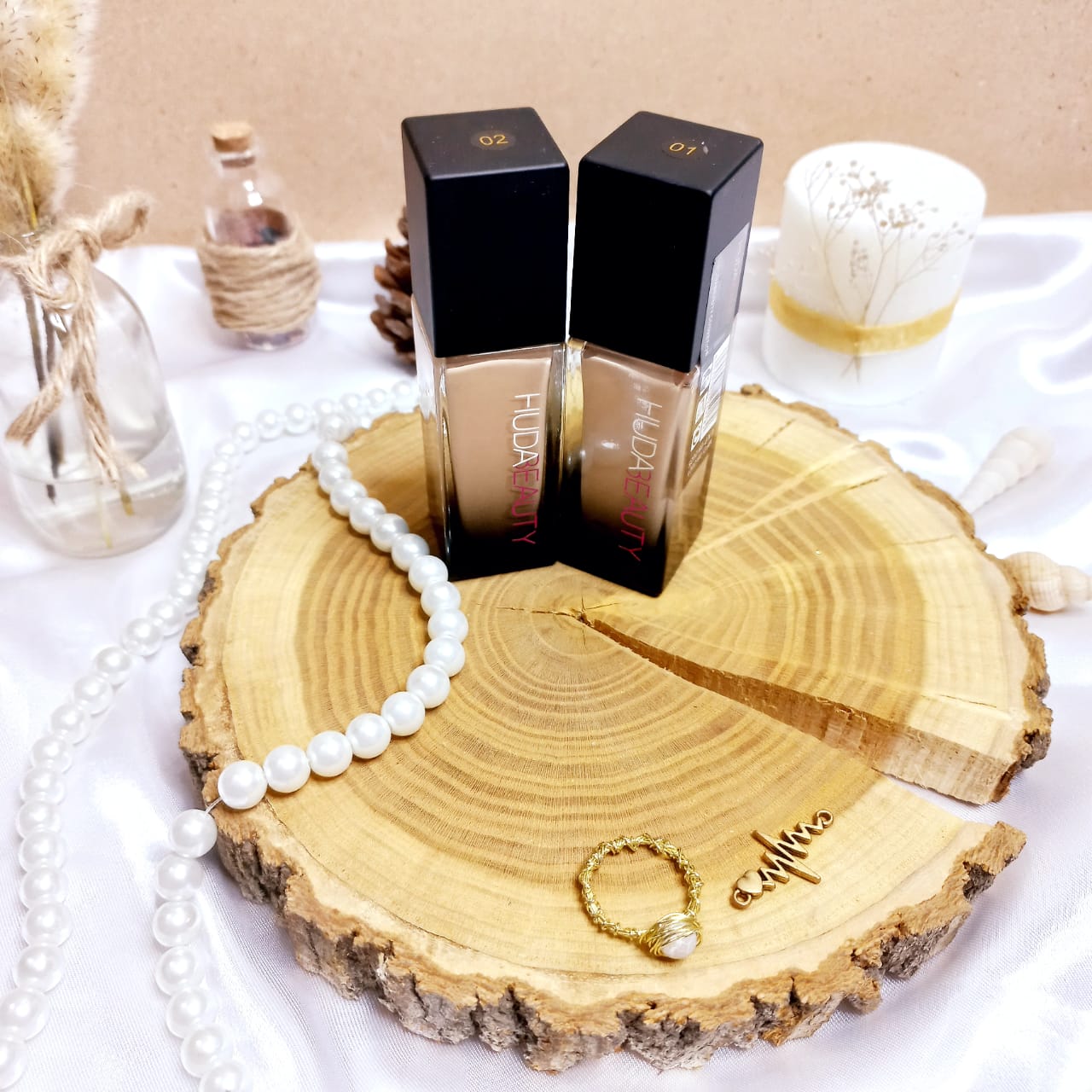 کرم پودر حاوی آرگان هدی بیوتی HUDA BEAUTY