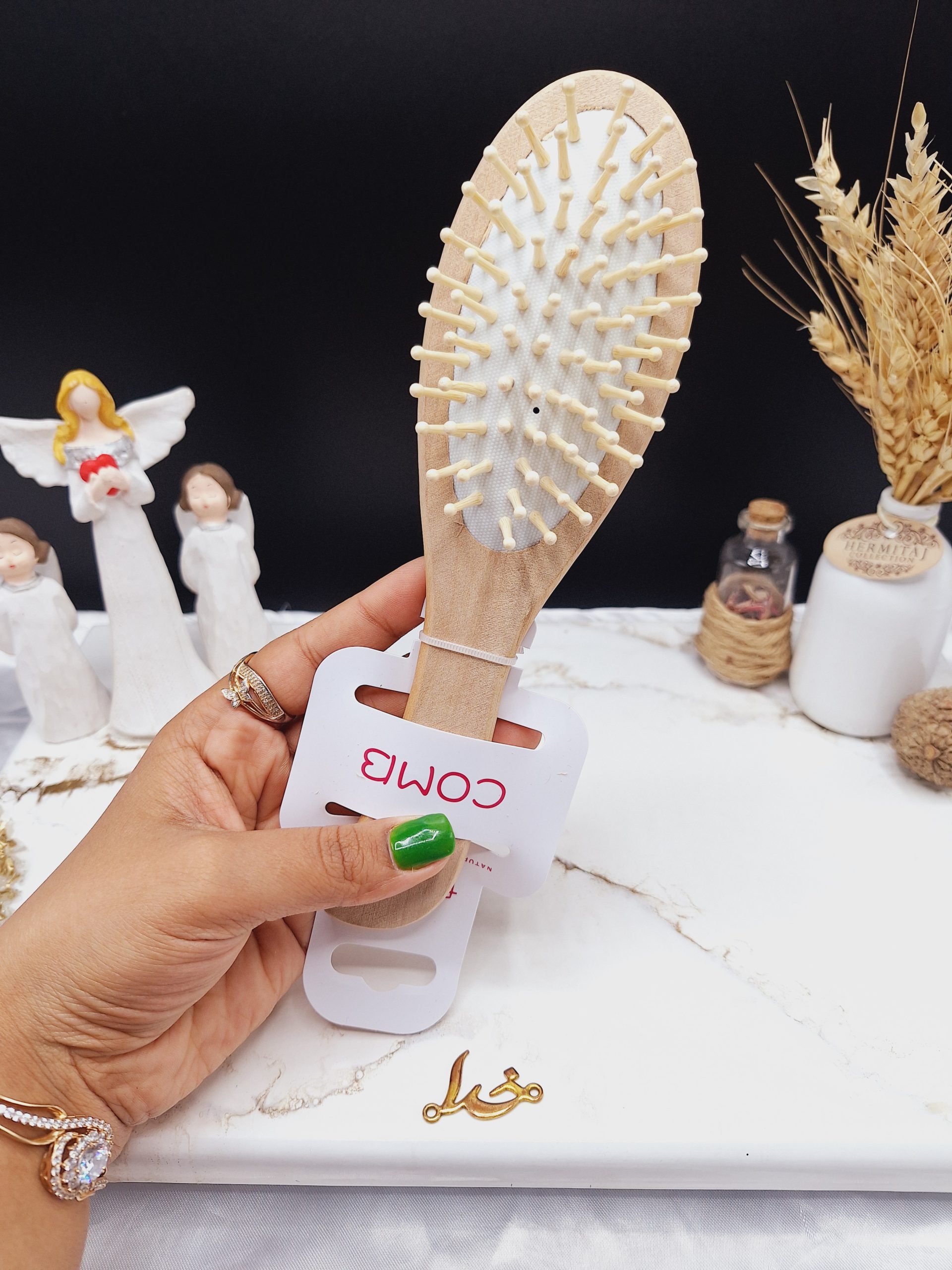 برس مو بامبو چوبی کوچک  با کیفیت COMB