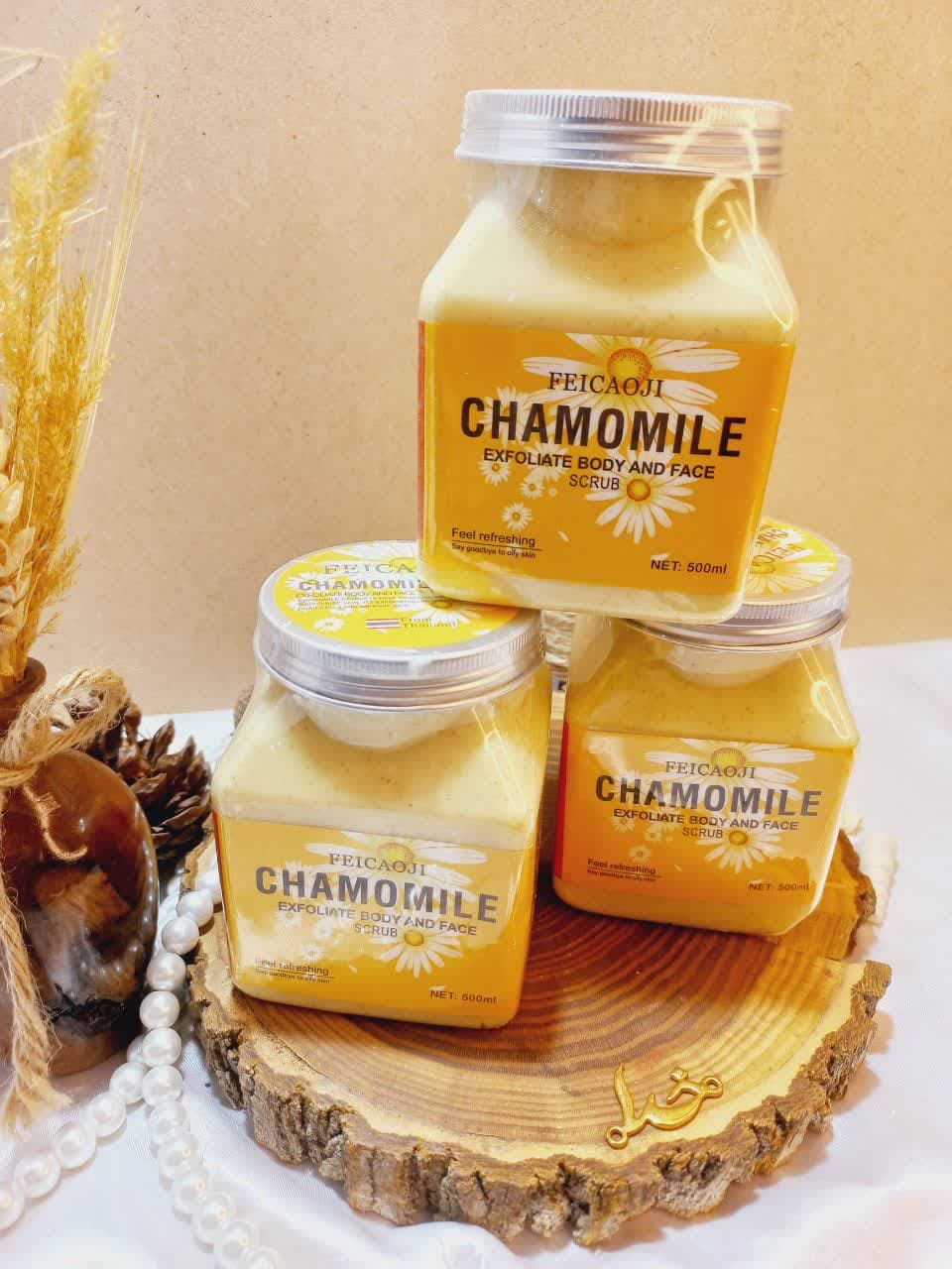 اسکراب شنی صورت و بدن رایحه بابونه فیکاوجی FEICAOJI کد 137280