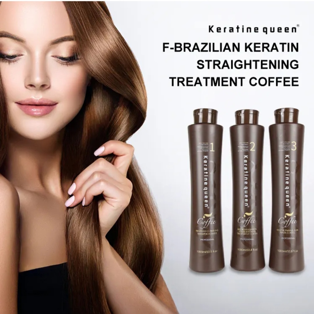 پک شامپو و کراتین پروتئین 3تایی قهوه تلخ کویین کیفیت عالی